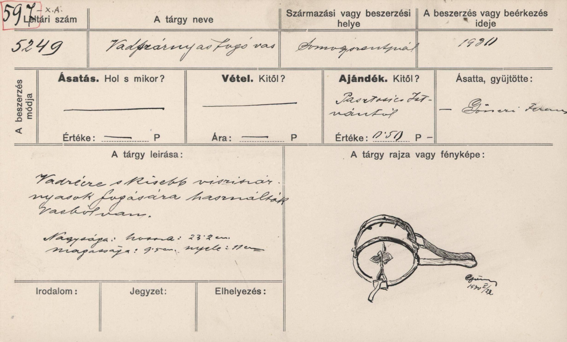Vadszárnyas fogóvas (Rippl-Rónai Múzeum CC BY-NC-SA)