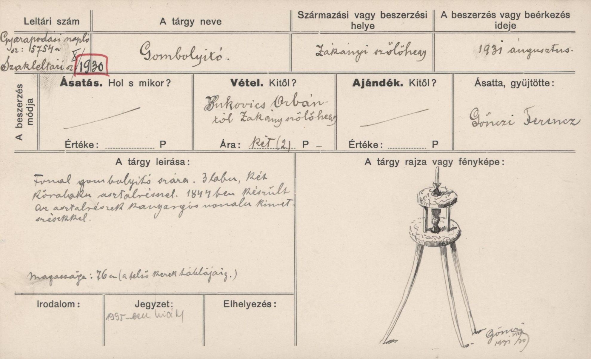 Gombolyító (Rippl-Rónai Múzeum CC BY-NC-SA)