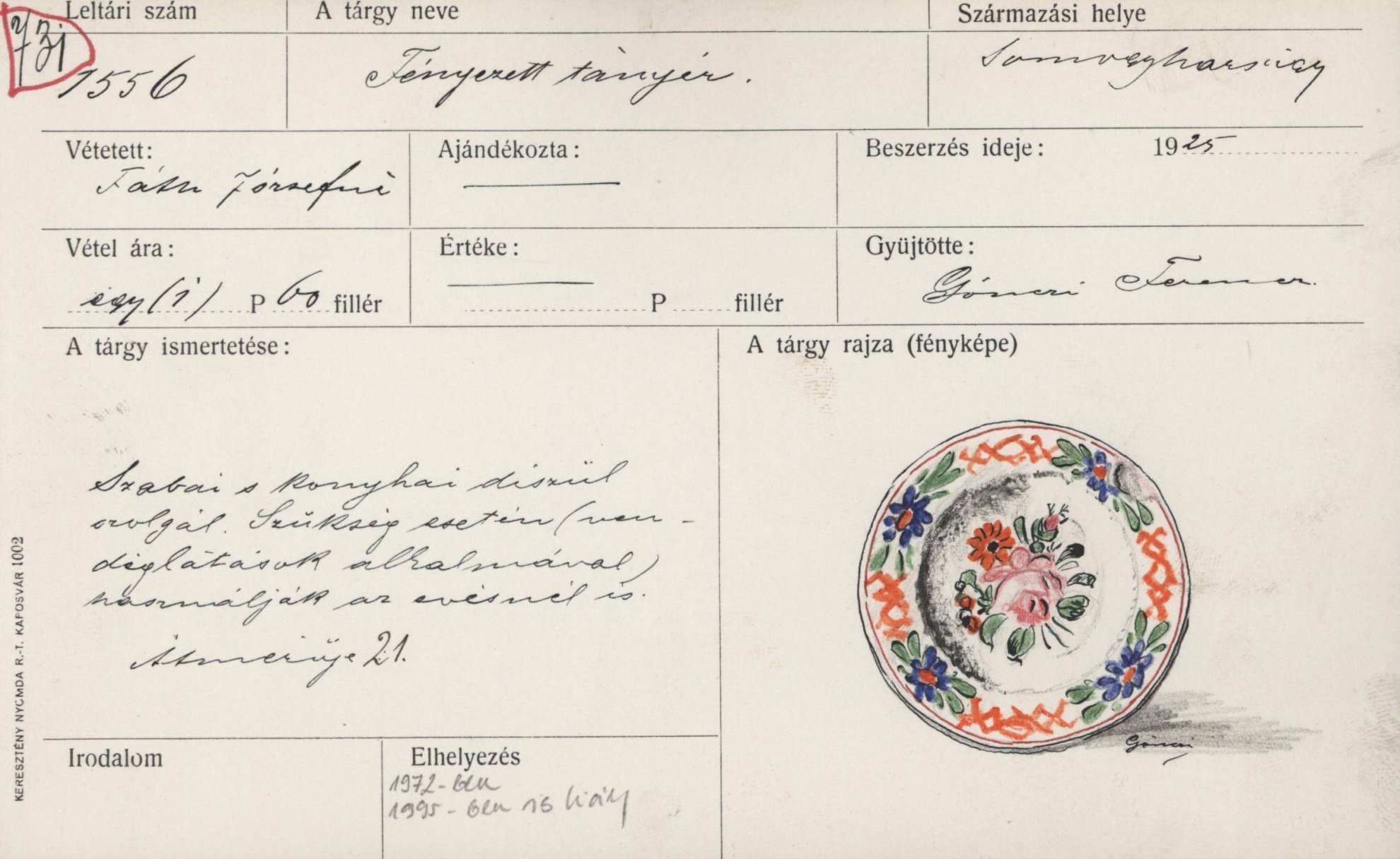 Fényezett tányér (Rippl-Rónai Múzeum CC BY-NC-SA)