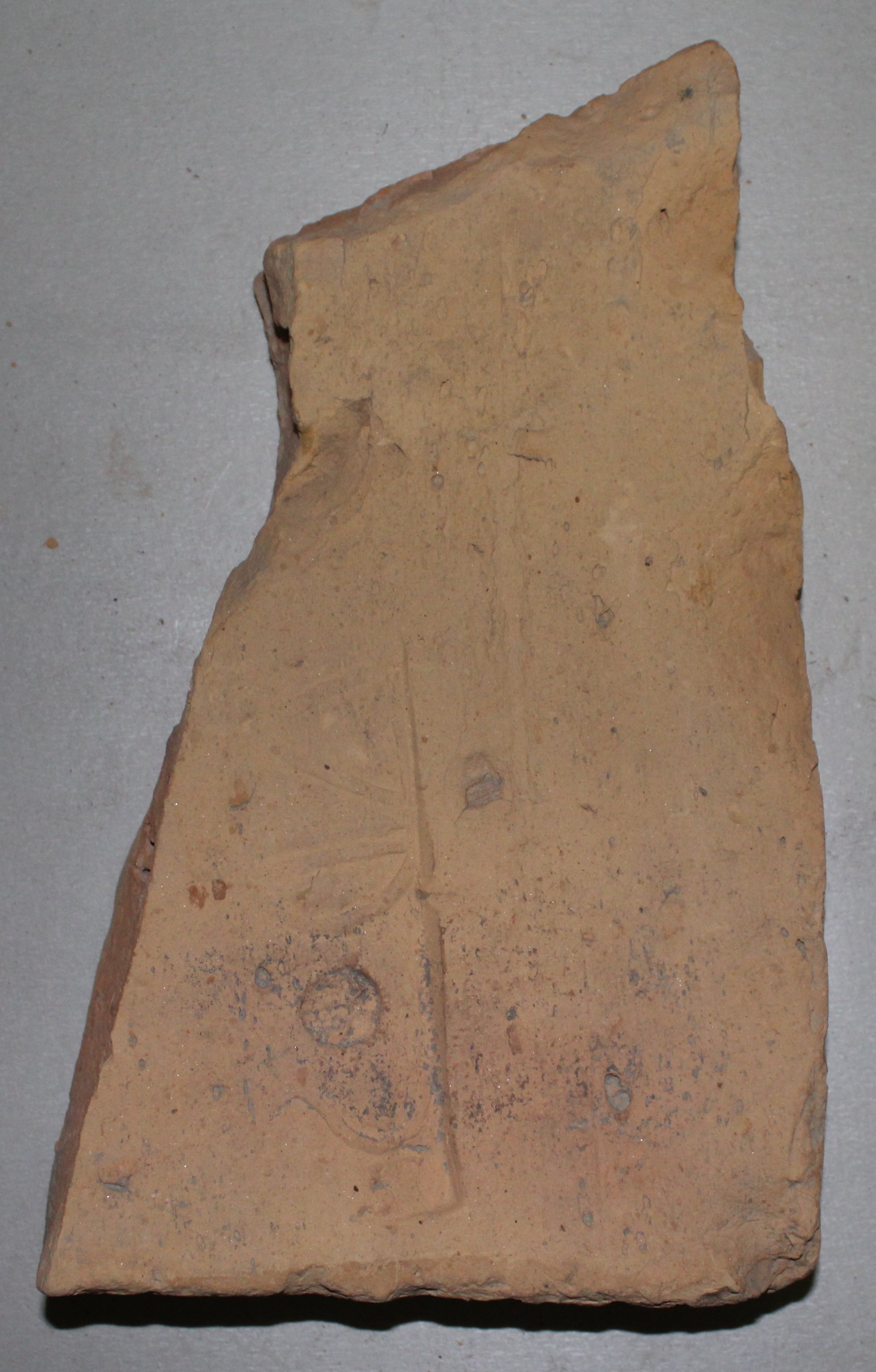 Tetőfedő tégla PVM.R.91.62.8. (fotó) (Paksi Városi Múzeum - Paksi Képtár CC BY-NC-SA)