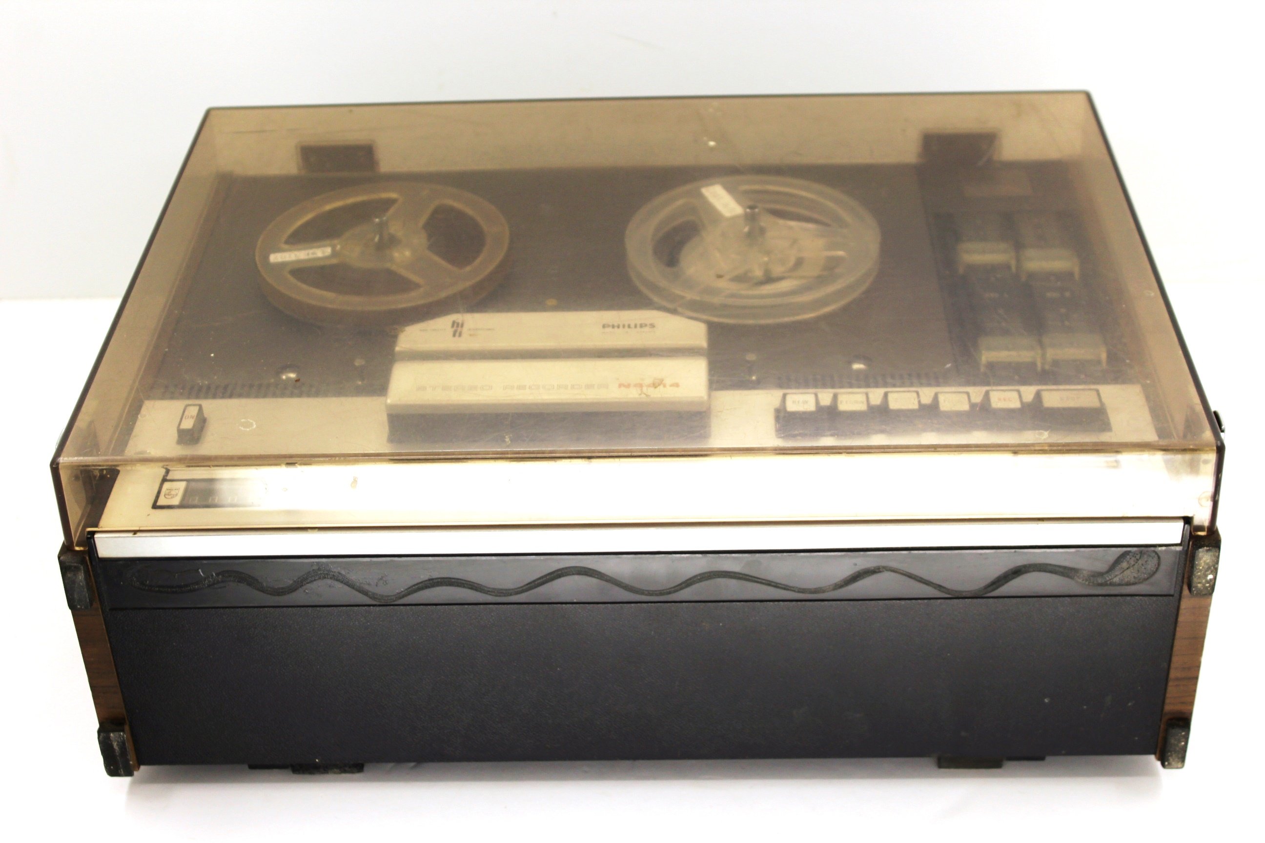 PHILIPS N4414 hordozható, sztereo orsós magnetofon (Paksi Városi Múzeum - Paksi Képtár CC BY-NC-SA)