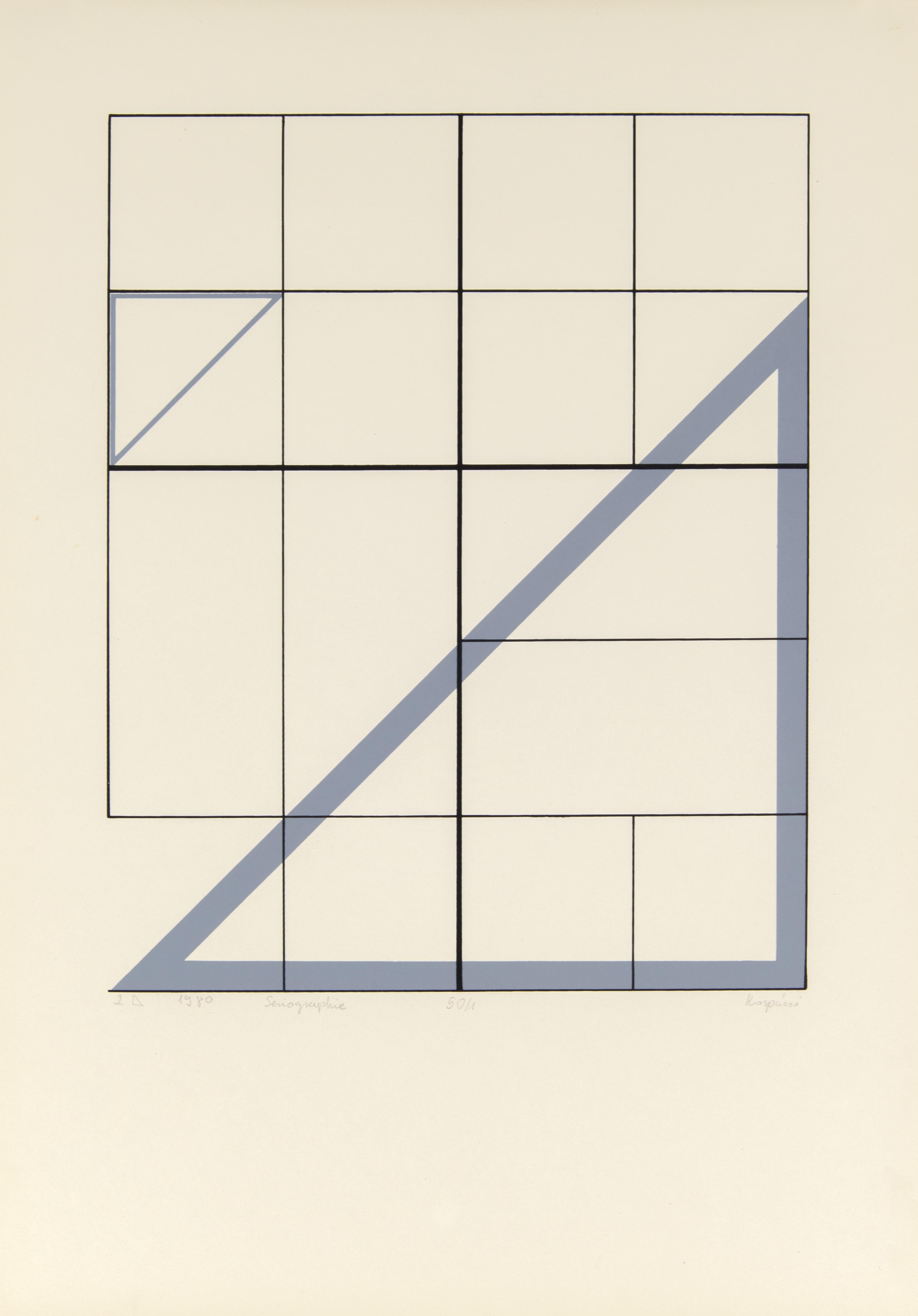 Korpácsi Ferenc: VIKAT Mappa - 2 háromszög (Paksi Városi Múzeum - Paksi Képtár CC BY-NC-SA)