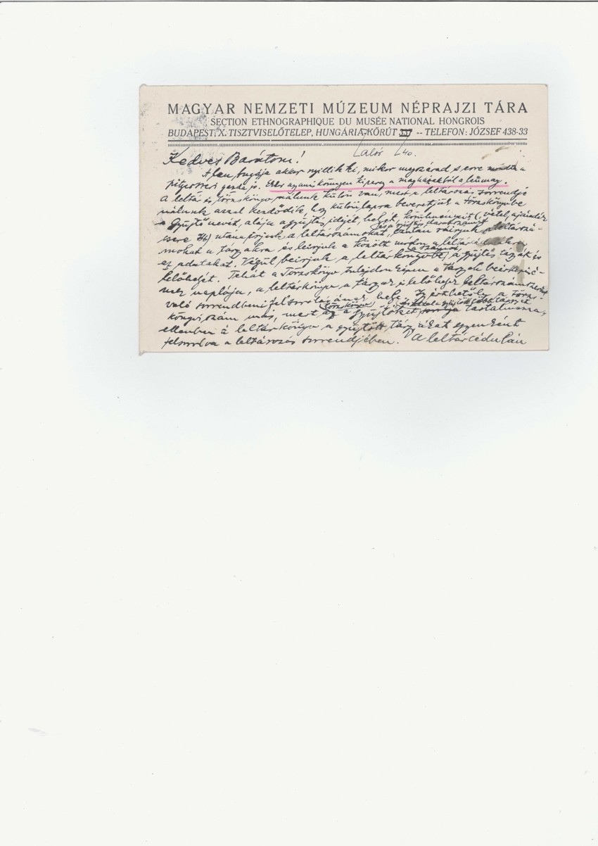 Levelezőlap (Savaria Megyei Hatókörű Városi Múzeum, Szombathely CC BY-NC-SA)