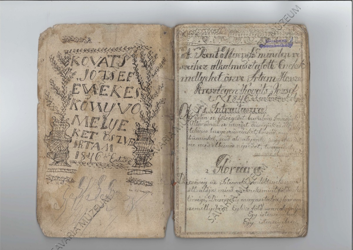 Énekeskönyv és vőfélykönyv (Savaria Megyei Hatókörű Városi Múzeum, Szombathely CC BY-NC-SA)