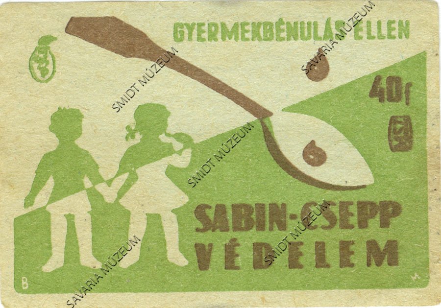 Gyufacímke, Sabin-csepp (Smidt Múzeum, Szombathely CC BY-NC-SA)