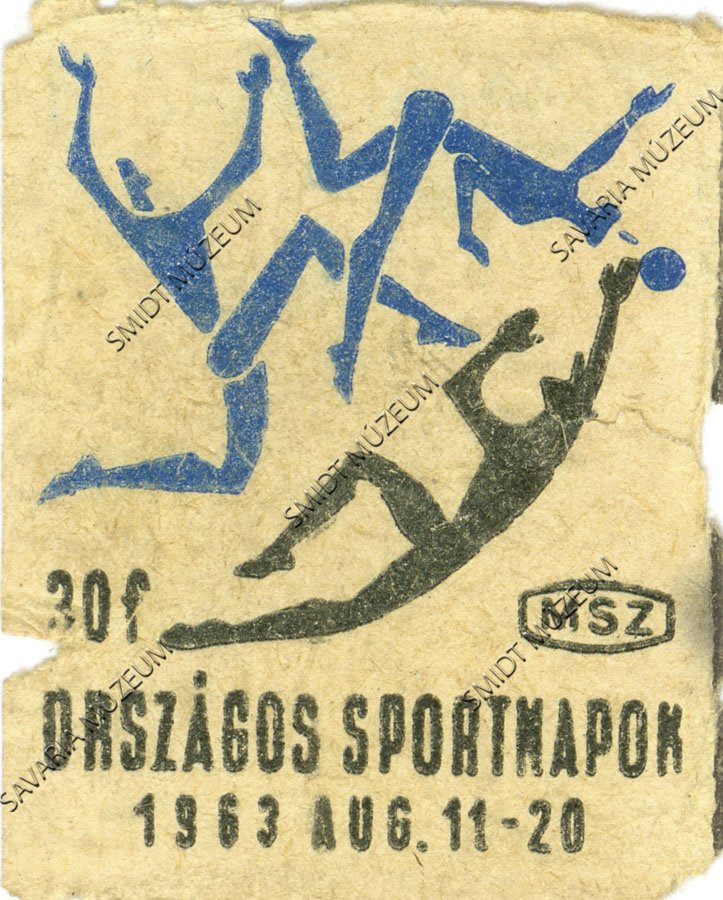 Gyufacímke, Országos Sportnapok (Smidt Múzeum, Szombathely CC BY-NC-SA)