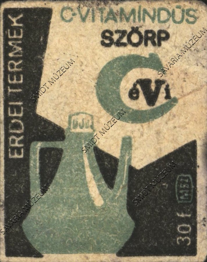 Gyufacímke, C-vitamindús szörp (Smidt Múzeum, Szombathely CC BY-NC-SA)