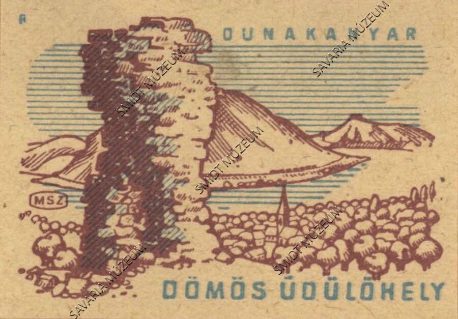 Gyufacímke, Komárom megye, Dunakanyar, Dömös üdülőhely (Smidt Múzeum, Szombathely CC BY-NC-SA)