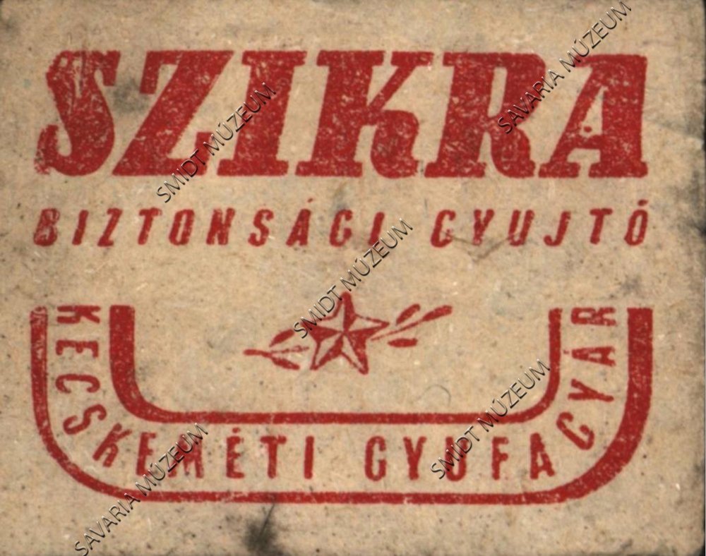 Gyufacímke, Kecskeméti Gyufagyár (Smidt Múzeum, Szombathely CC BY-NC-SA)