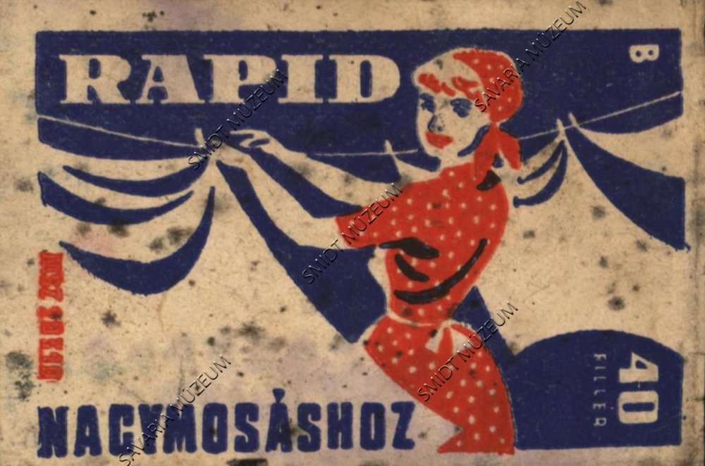 Gyufacímke, Rapid mosópor (Smidt Múzeum, Szombathely CC BY-NC-SA)