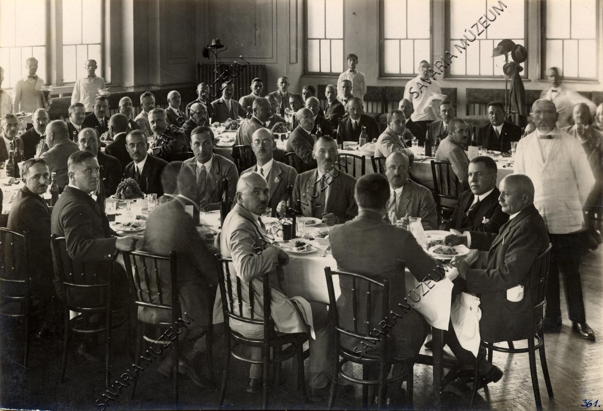 Erdészeti Egyesület bankettje. 1928. szeptember 3-6. (Savaria Megyei Hatókörű Városi Múzeum, Szombathely CC BY-NC-SA)