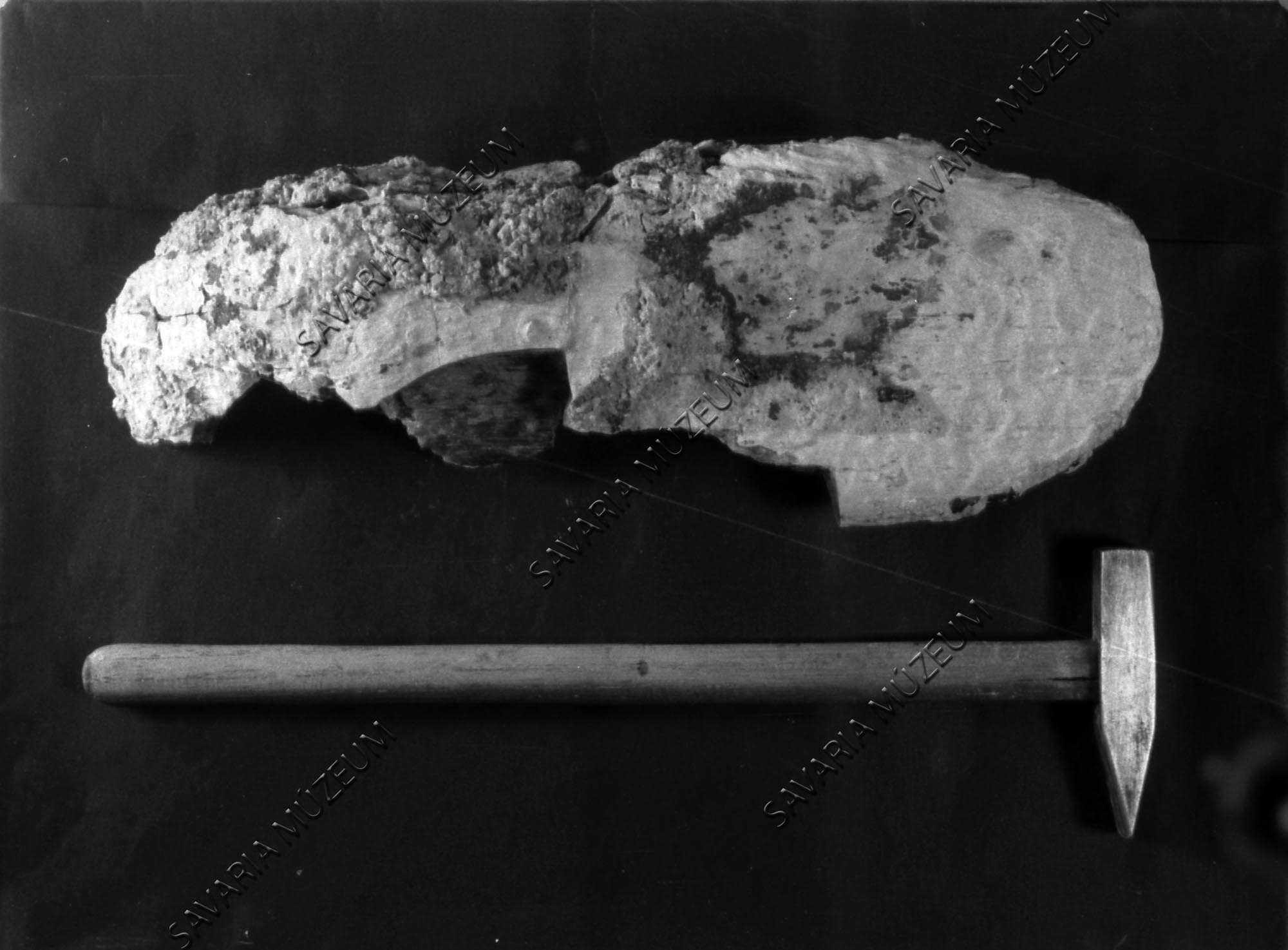 Lekoptatott, kovásodott fatörzs Megyaszóról (Savaria Megyei Hatókörű Városi Múzeum, Szombathely CC BY-NC-SA)
