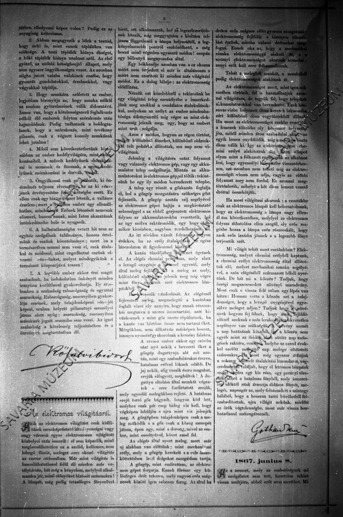 Gothard Jenő cikke (Savaria Megyei Hatókörű Városi Múzeum, Szombathely CC BY-NC-SA)