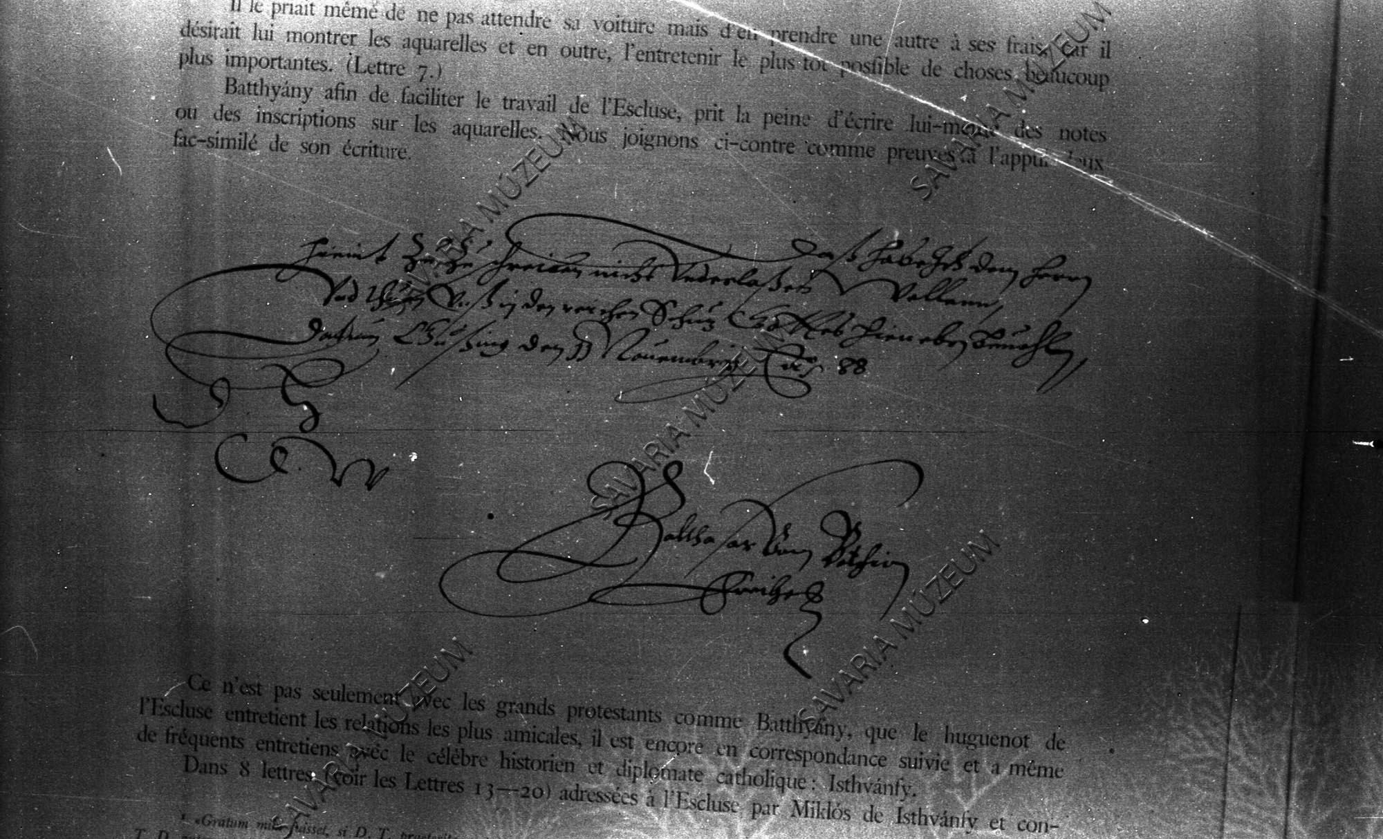Batthyány kézírása (Savaria Megyei Hatókörű Városi Múzeum, Szombathely CC BY-NC-SA)
