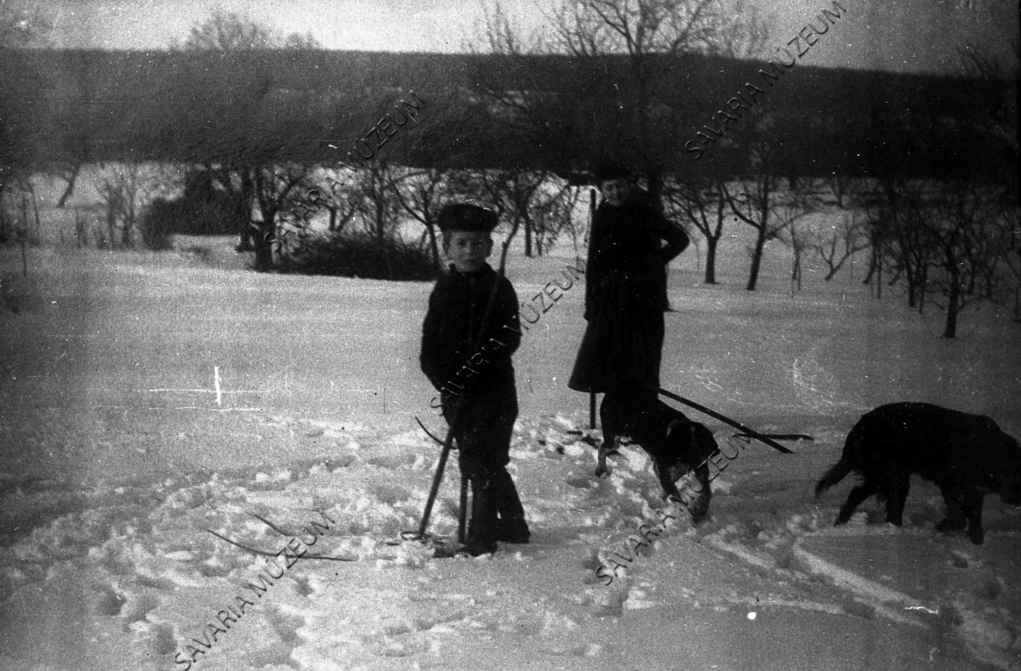 Chernel Miklós sízés közben (Savaria Megyei Hatókörű Városi Múzeum, Szombathely CC BY-NC-SA)