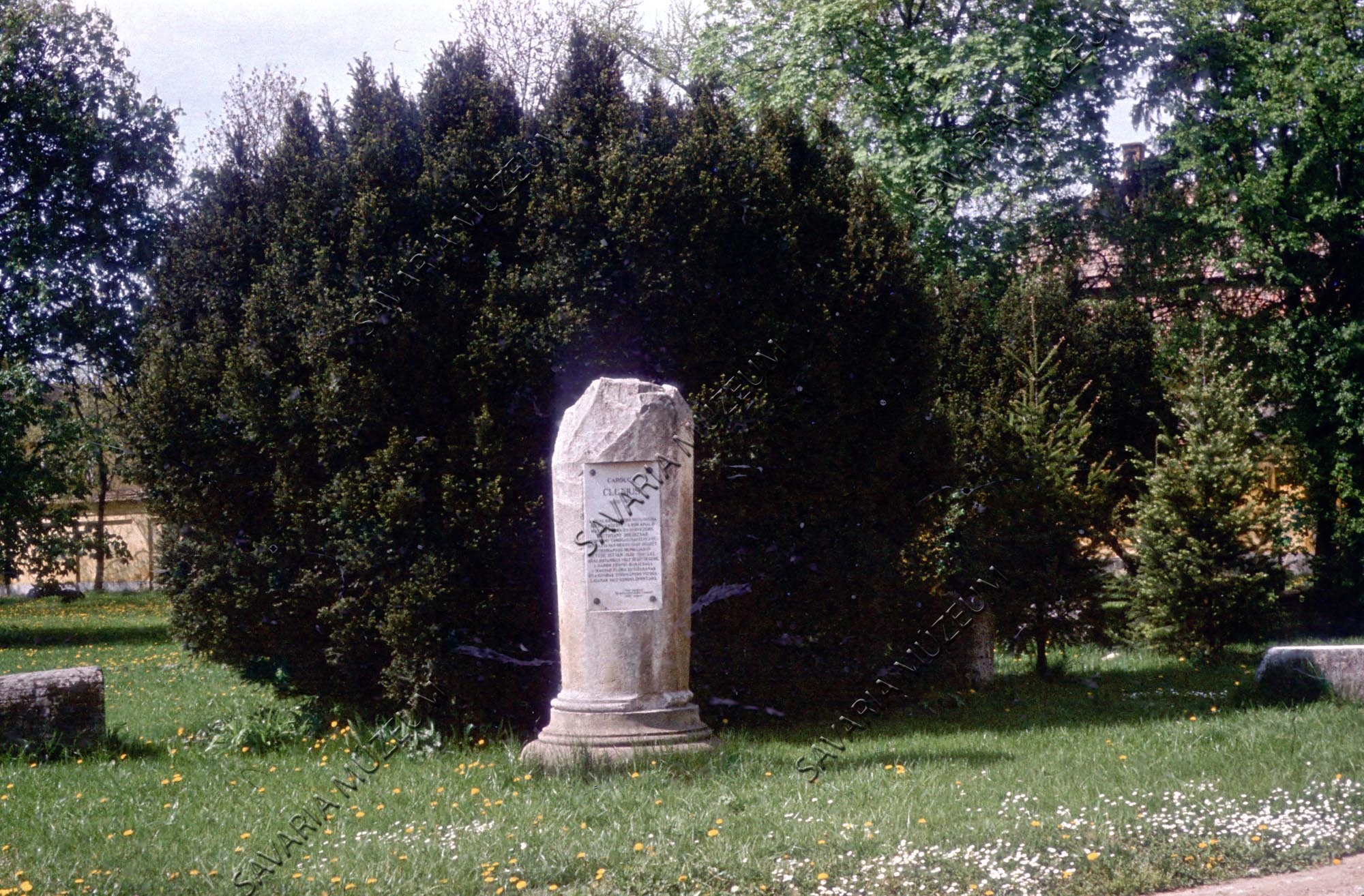 Clusius emlékoszlop (Savaria Megyei Hatókörű Városi Múzeum, Szombathely CC BY-NC-SA)