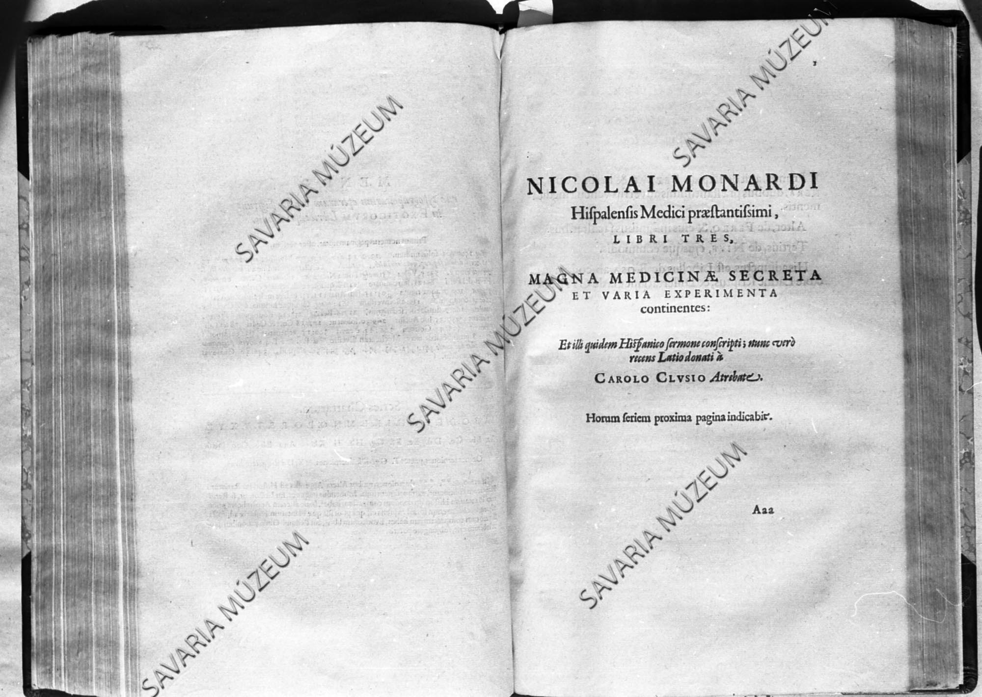 Clusius: Nicolai Monardi (Savaria Megyei Hatókörű Városi Múzeum, Szombathely CC BY-NC-SA)