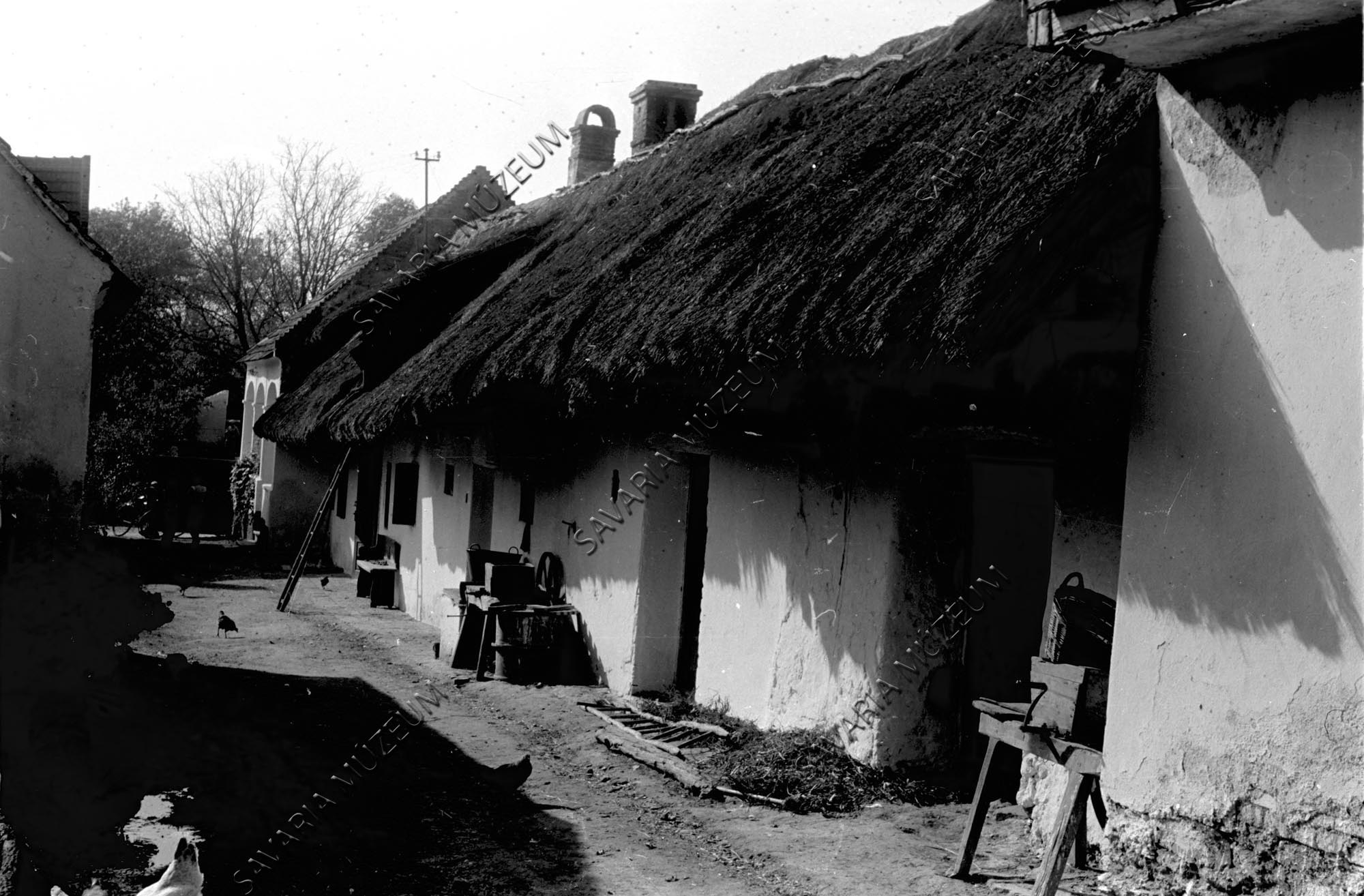 Házrészlet, répavágó és pad (Savaria Megyei Hatókörű Városi Múzeum, Szombathely CC BY-NC-SA)
