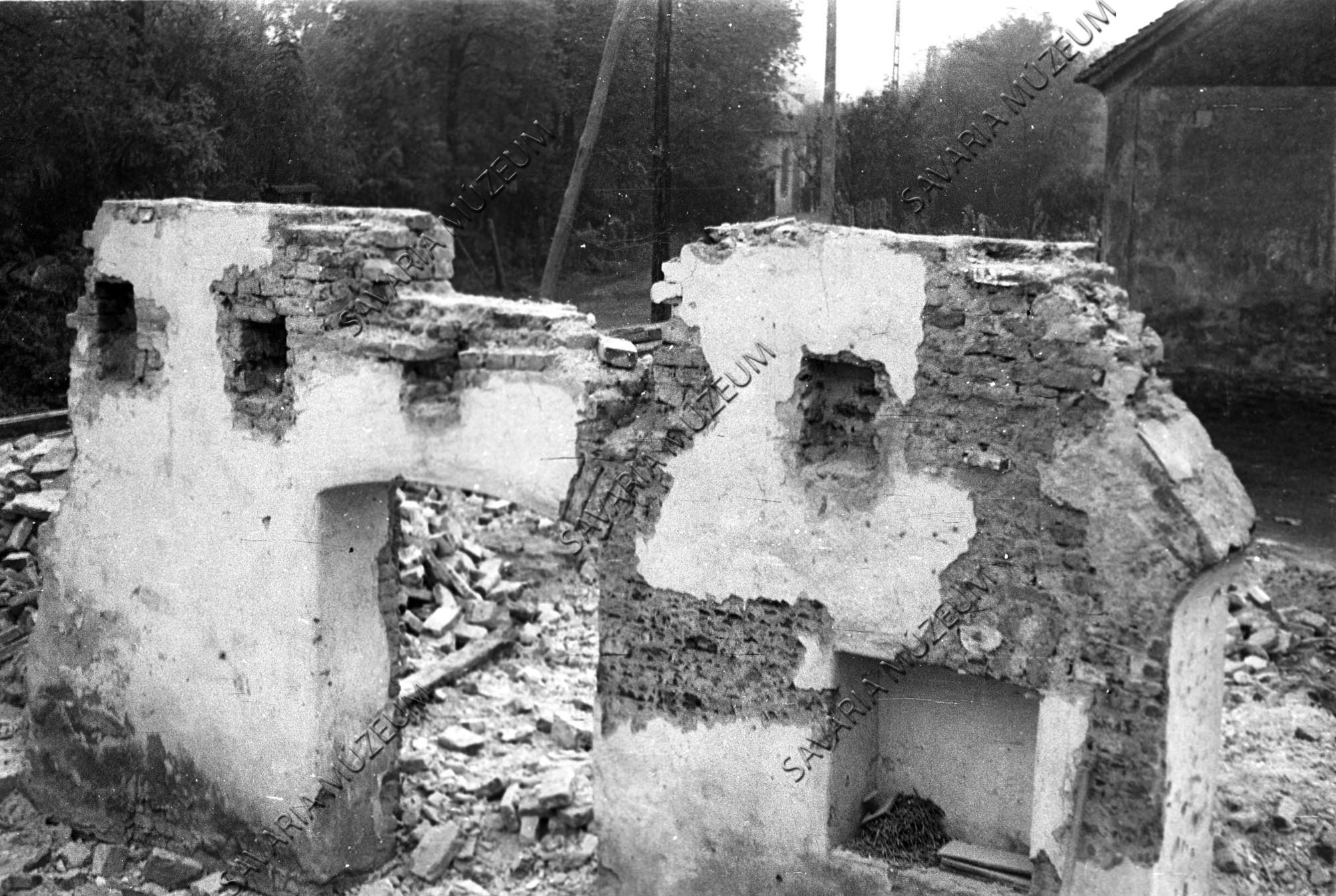 malom legényszoba felöli fala bontás közben (Savaria Megyei Hatókörű Városi Múzeum, Szombathely CC BY-NC-SA)