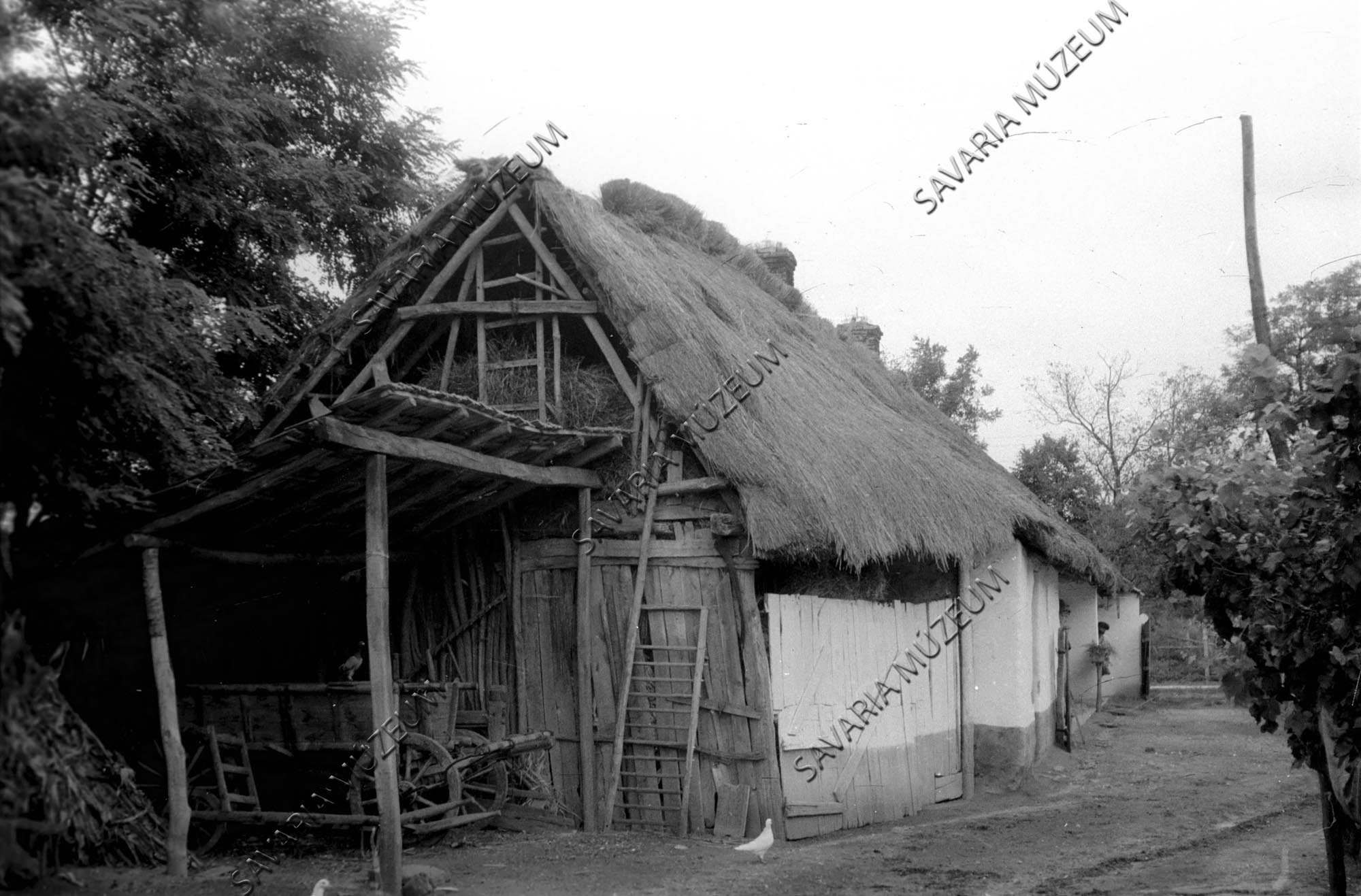 Házrészlet, szekér, talicska (Savaria Megyei Hatókörű Városi Múzeum, Szombathely CC BY-NC-SA)