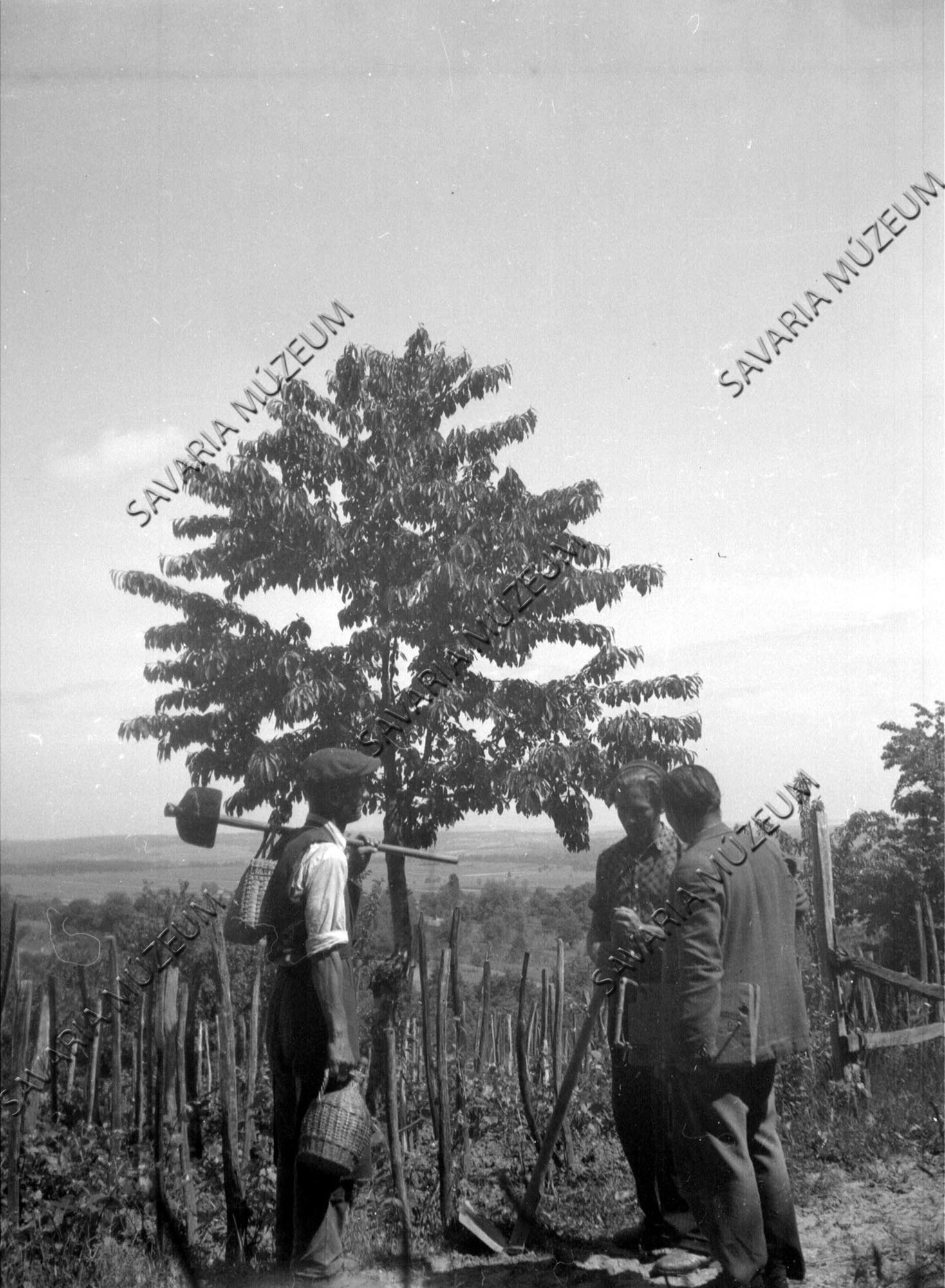 Kapálásba menő gazdák (Savaria Megyei Hatókörű Városi Múzeum, Szombathely CC BY-NC-SA)