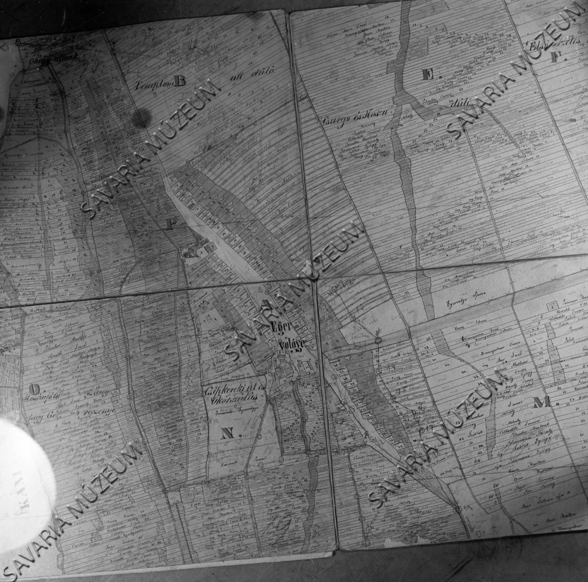 Egervölgy kataszteri térképe (Savaria Megyei Hatókörű Városi Múzeum, Szombathely CC BY-NC-SA)