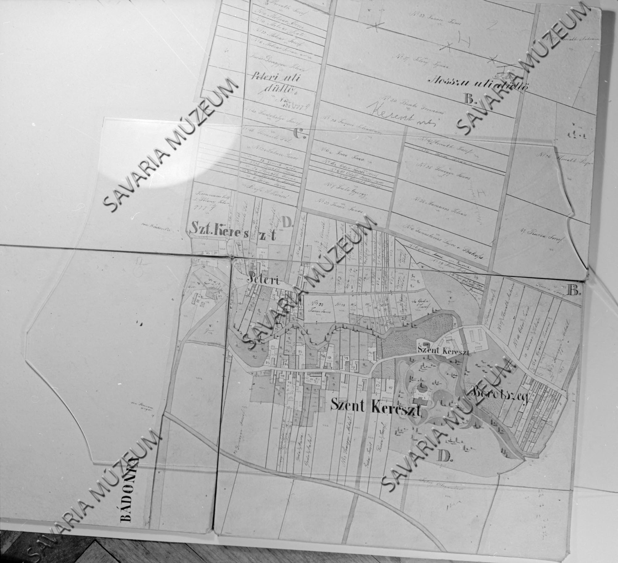 Szentkereszt kataszteri térképe (Savaria Megyei Hatókörű Városi Múzeum, Szombathely CC BY-NC-SA)