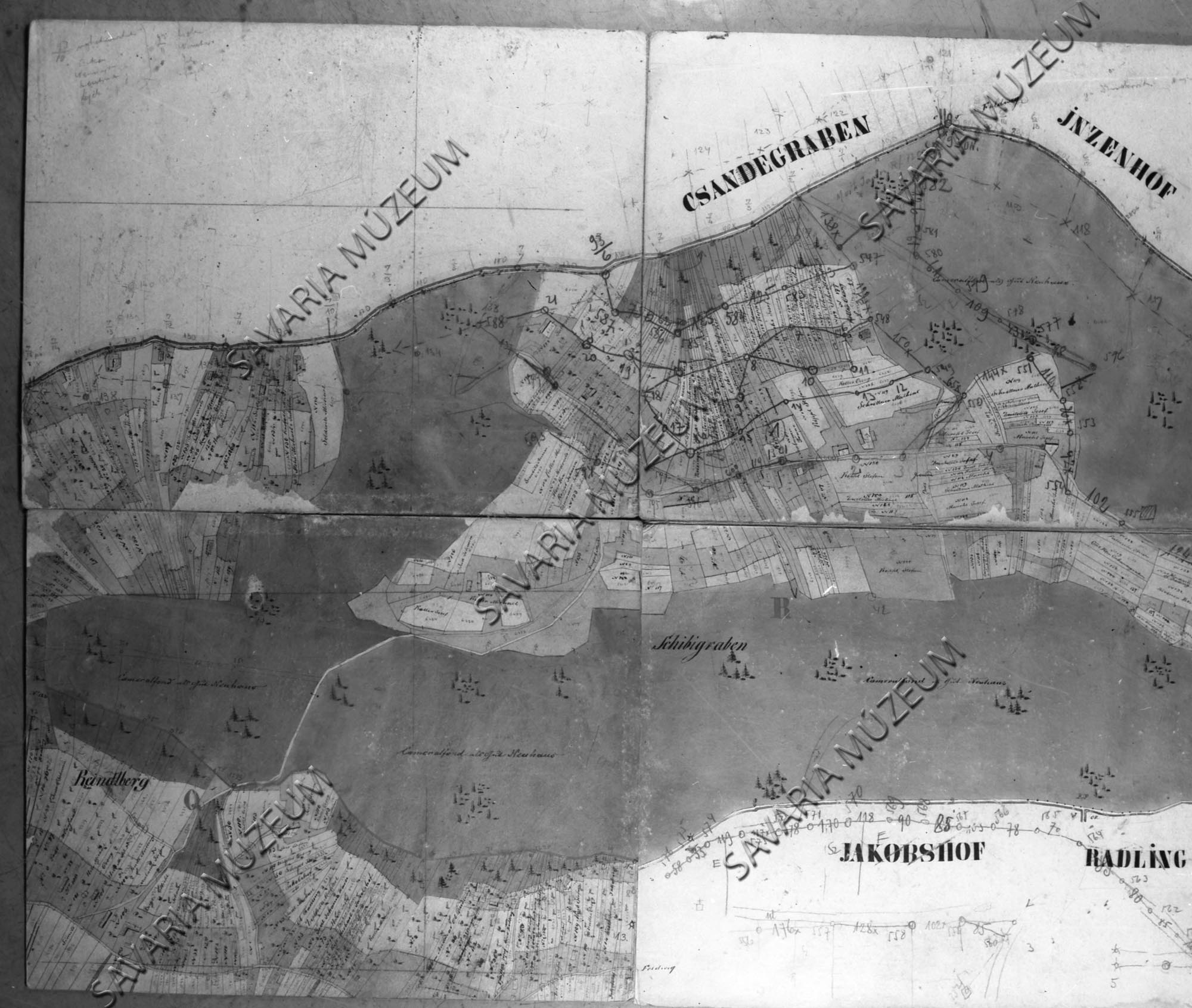 Rönök kataszteri térképe (Savaria Megyei Hatókörű Városi Múzeum, Szombathely CC BY-NC-SA)