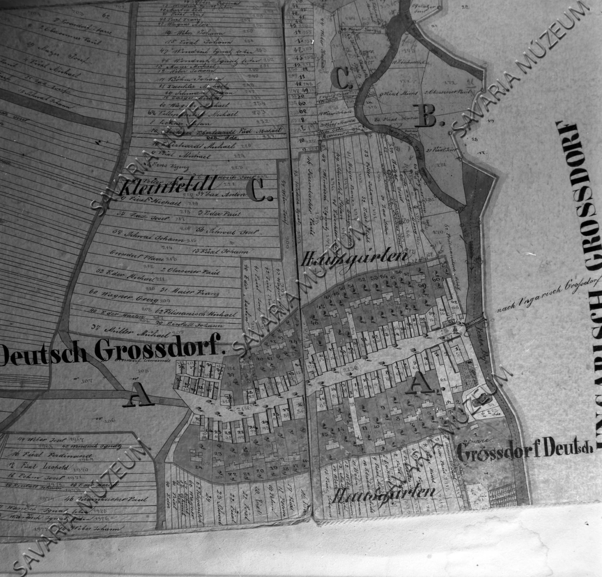 Németkeresztes kataszteri térképe (Savaria Megyei Hatókörű Városi Múzeum, Szombathely CC BY-NC-SA)