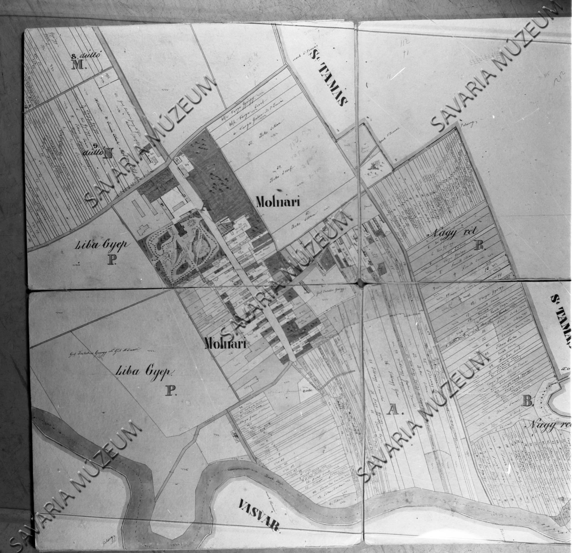 Molnári kataszteri térképe (Savaria Megyei Hatókörű Városi Múzeum, Szombathely CC BY-NC-SA)