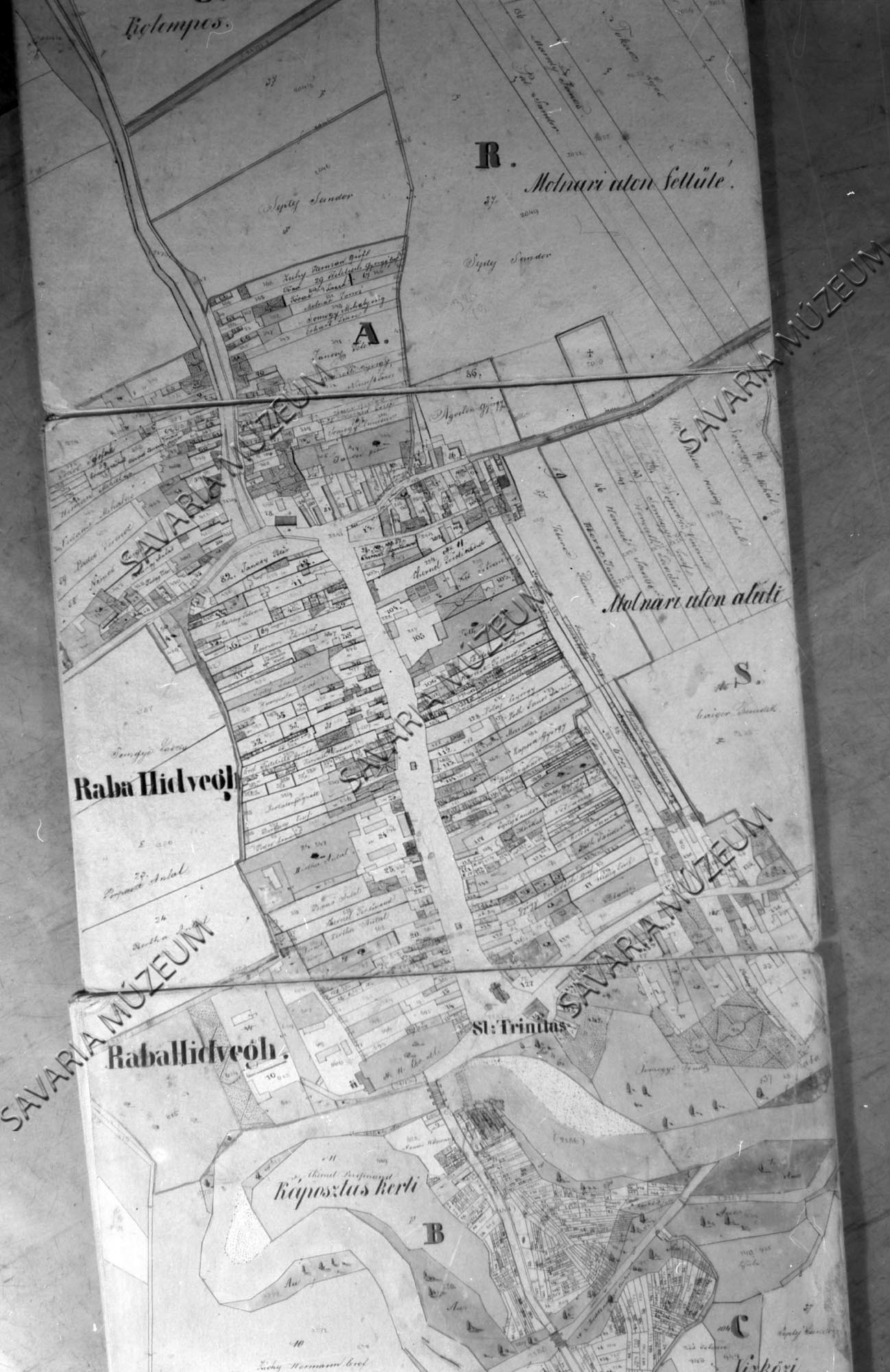 Rábahídvég kataszteri térképe (Savaria Megyei Hatókörű Városi Múzeum, Szombathely CC BY-NC-SA)