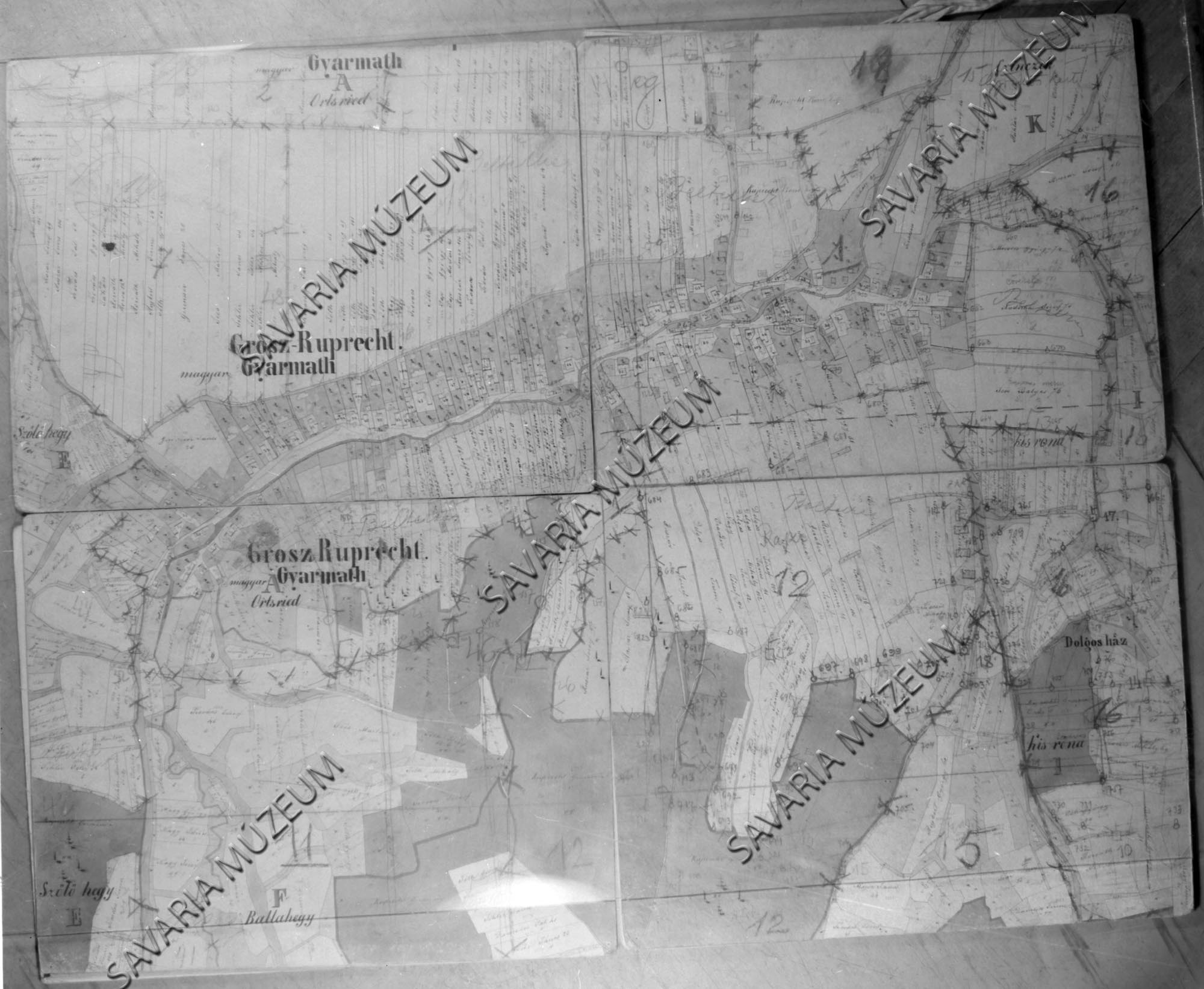Rábagyarmat (Kis R. gyarmat) kataszteri térképe (Savaria Megyei Hatókörű Városi Múzeum, Szombathely CC BY-NC-SA)