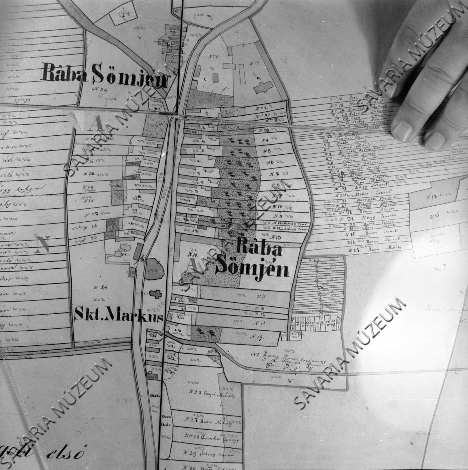 Rába Sömjén kataszteri térképe (Savaria Megyei Hatókörű Városi Múzeum, Szombathely CC BY-NC-SA)