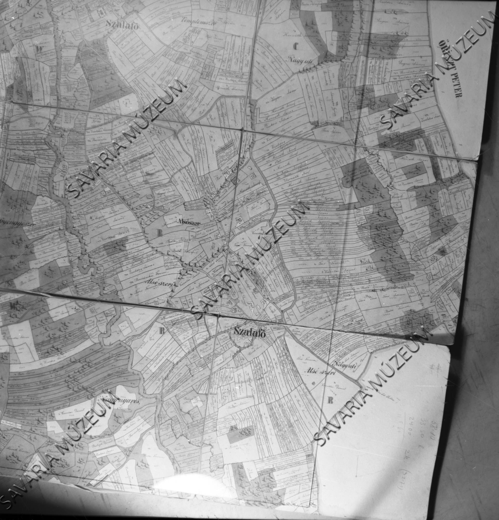 Szalafő kataszteri térképe (Savaria Megyei Hatókörű Városi Múzeum, Szombathely CC BY-NC-SA)