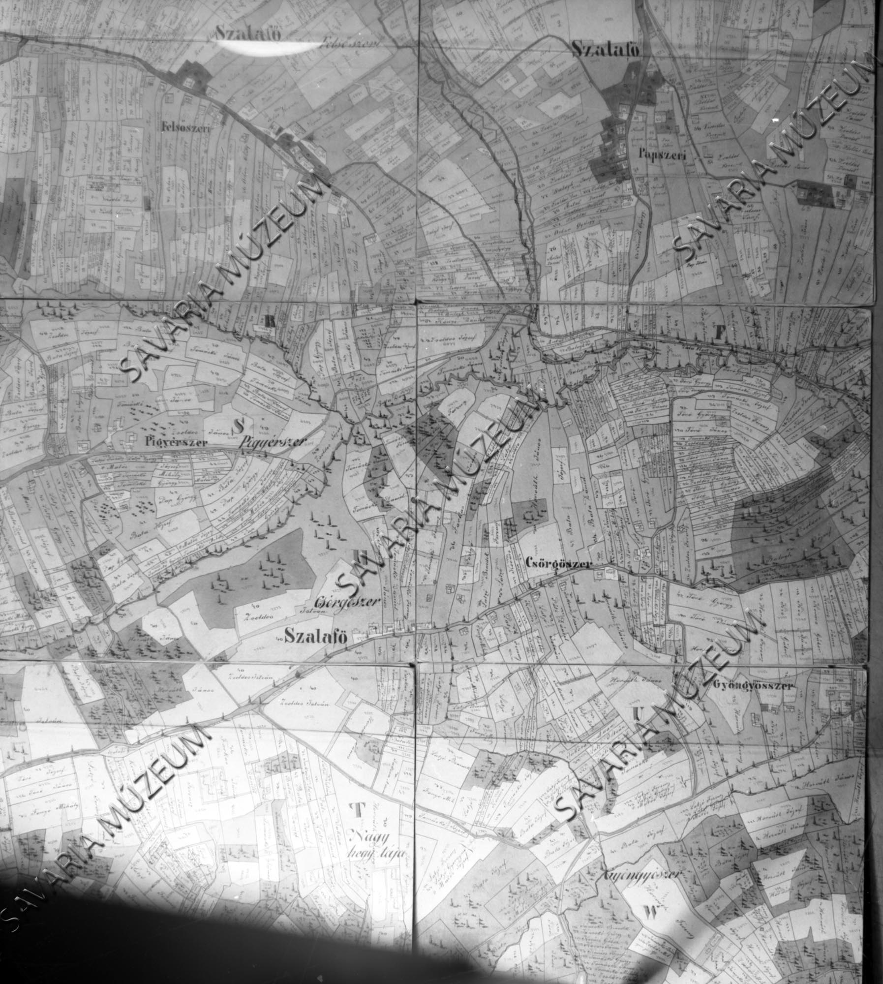 Szalafő kataszteri térképe (Savaria Megyei Hatókörű Városi Múzeum, Szombathely CC BY-NC-SA)