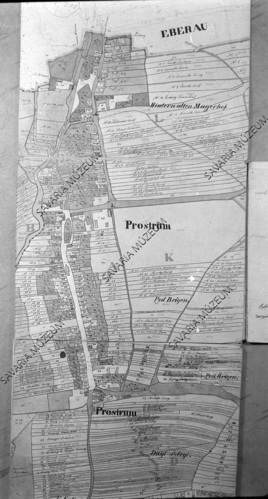Szentpéterfa kataszteri térképe (Savaria Megyei Hatókörű Városi Múzeum, Szombathely CC BY-NC-SA)