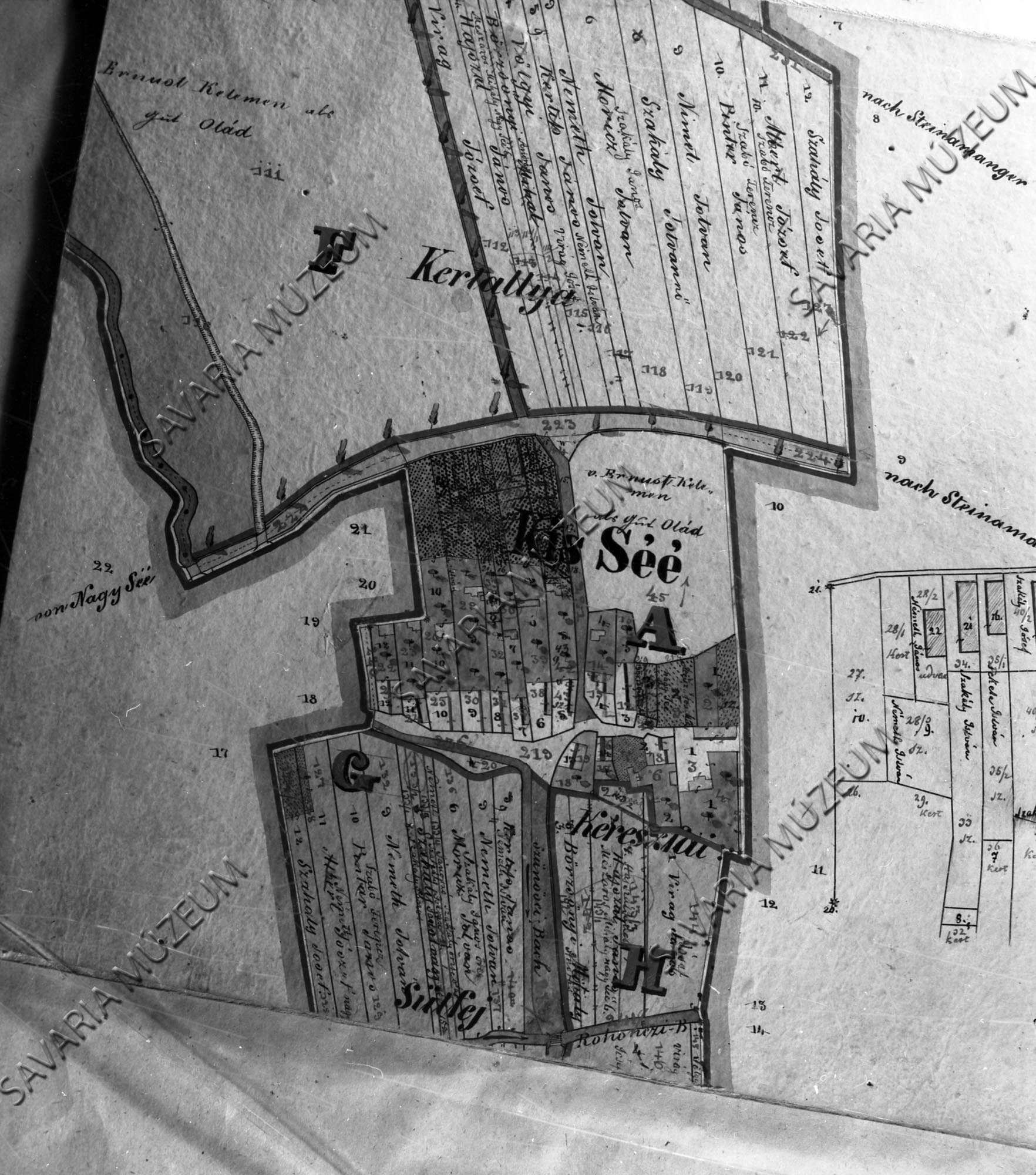 Kissé kataszteri térképe (Savaria Megyei Hatókörű Városi Múzeum, Szombathely CC BY-NC-SA)