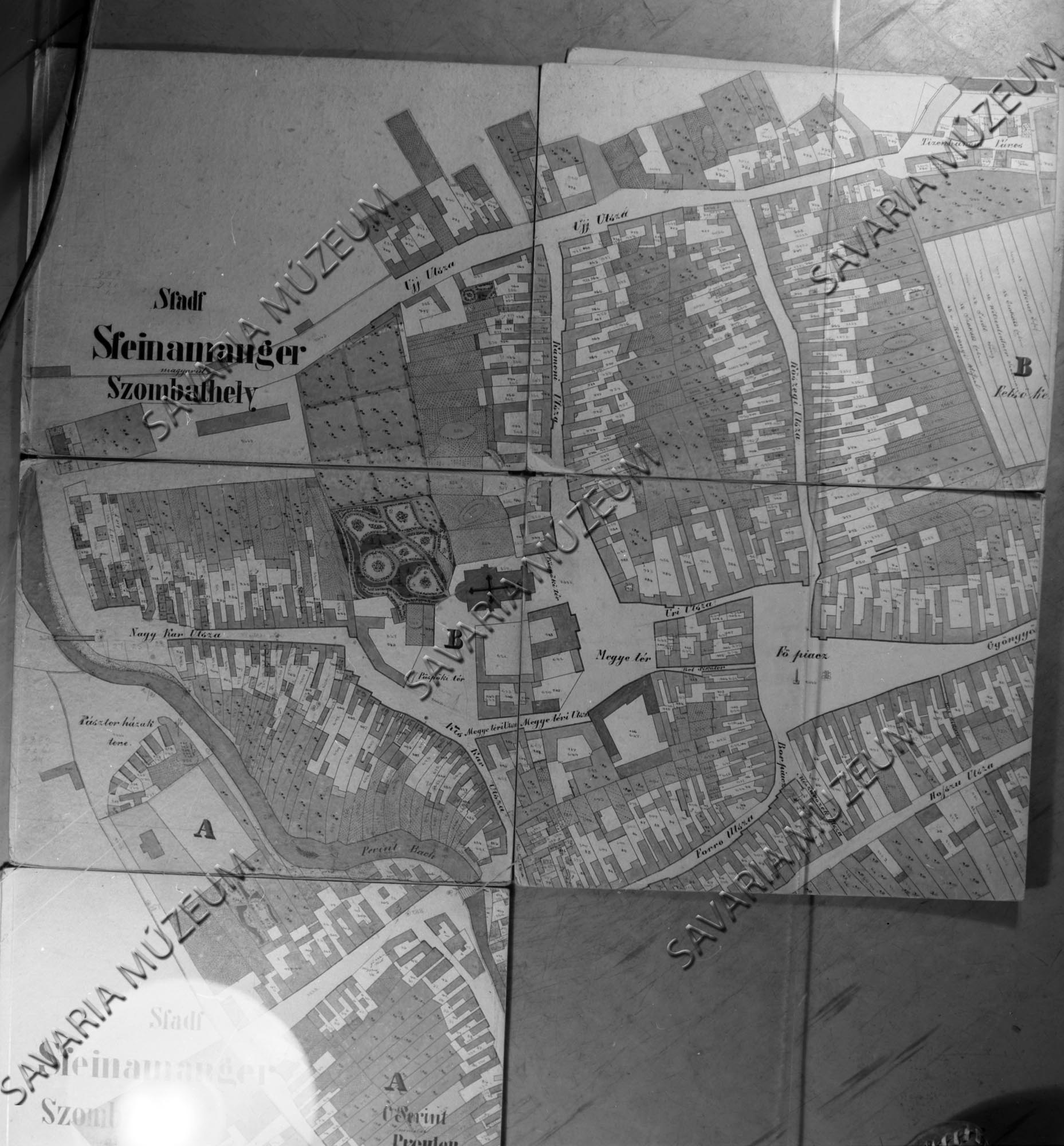 Szombathely kataszteri térképe (Savaria Megyei Hatókörű Városi Múzeum, Szombathely CC BY-NC-SA)