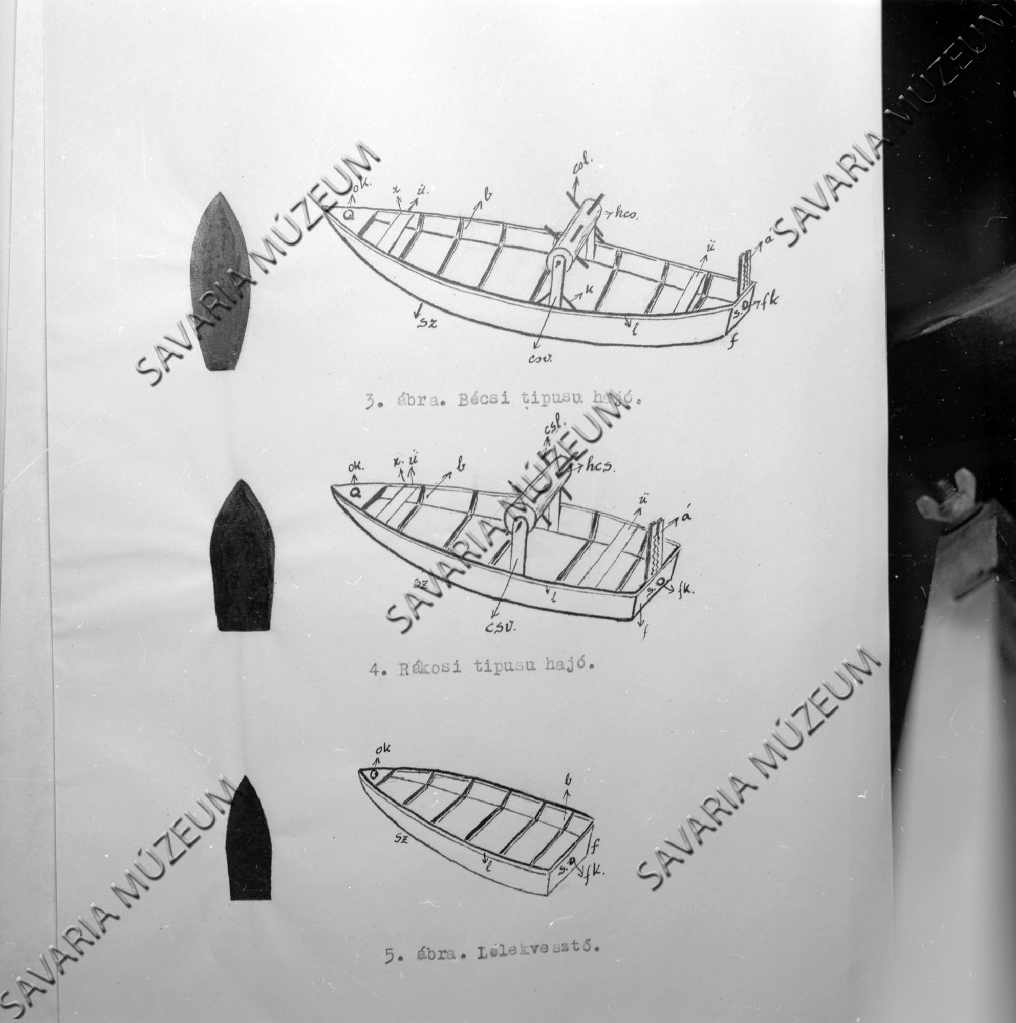 A fertői halászhajók rajzai (Savaria Megyei Hatókörű Városi Múzeum, Szombathely CC BY-NC-SA)