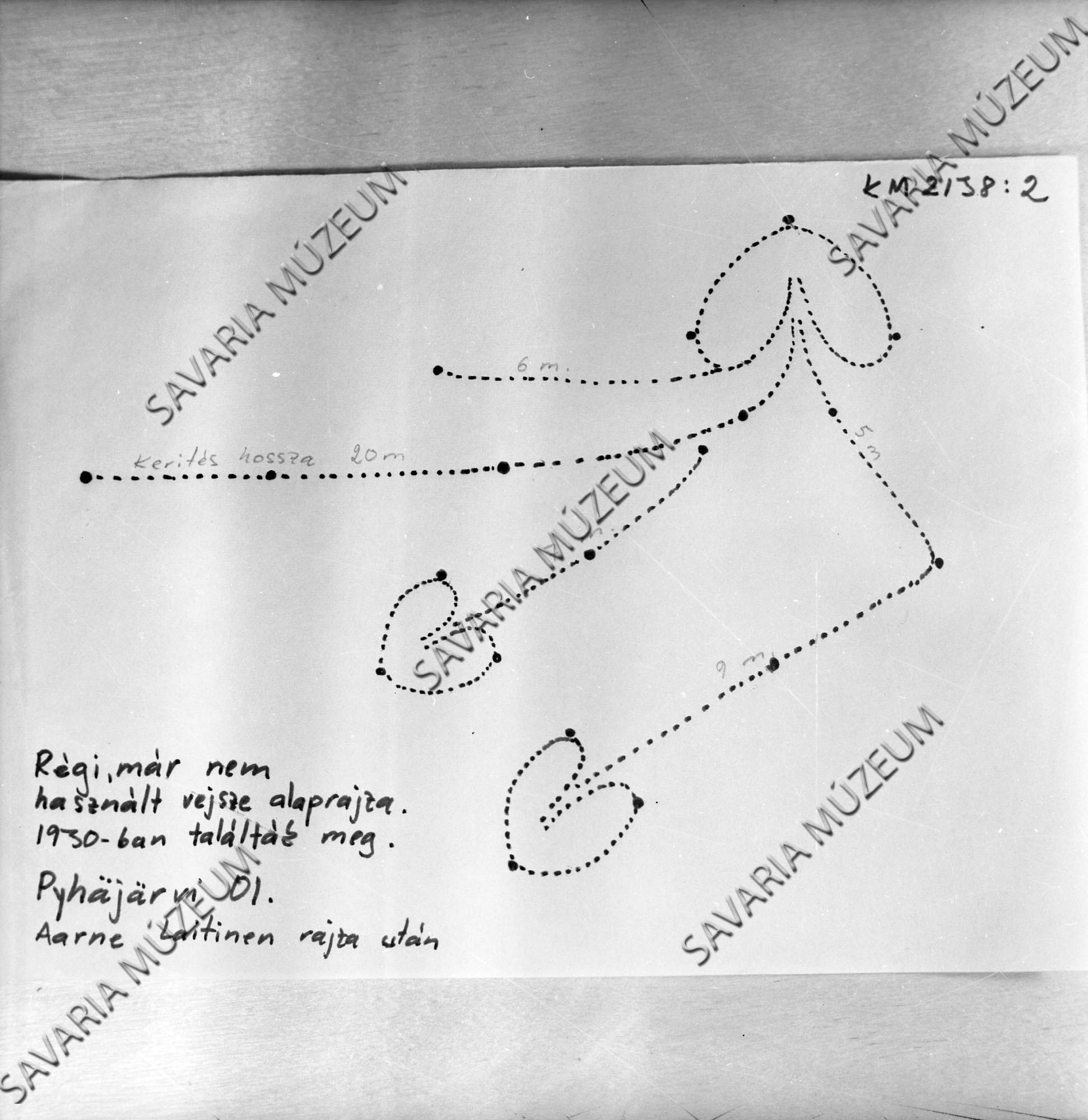 Finn vejsze alaprajza (Savaria Megyei Hatókörű Városi Múzeum, Szombathely CC BY-NC-SA)