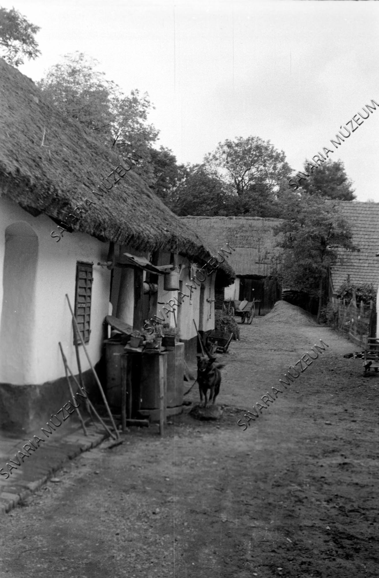 Udvar, házrészlet, kút, pajta (Savaria Megyei Hatókörű Városi Múzeum, Szombathely CC BY-NC-SA)