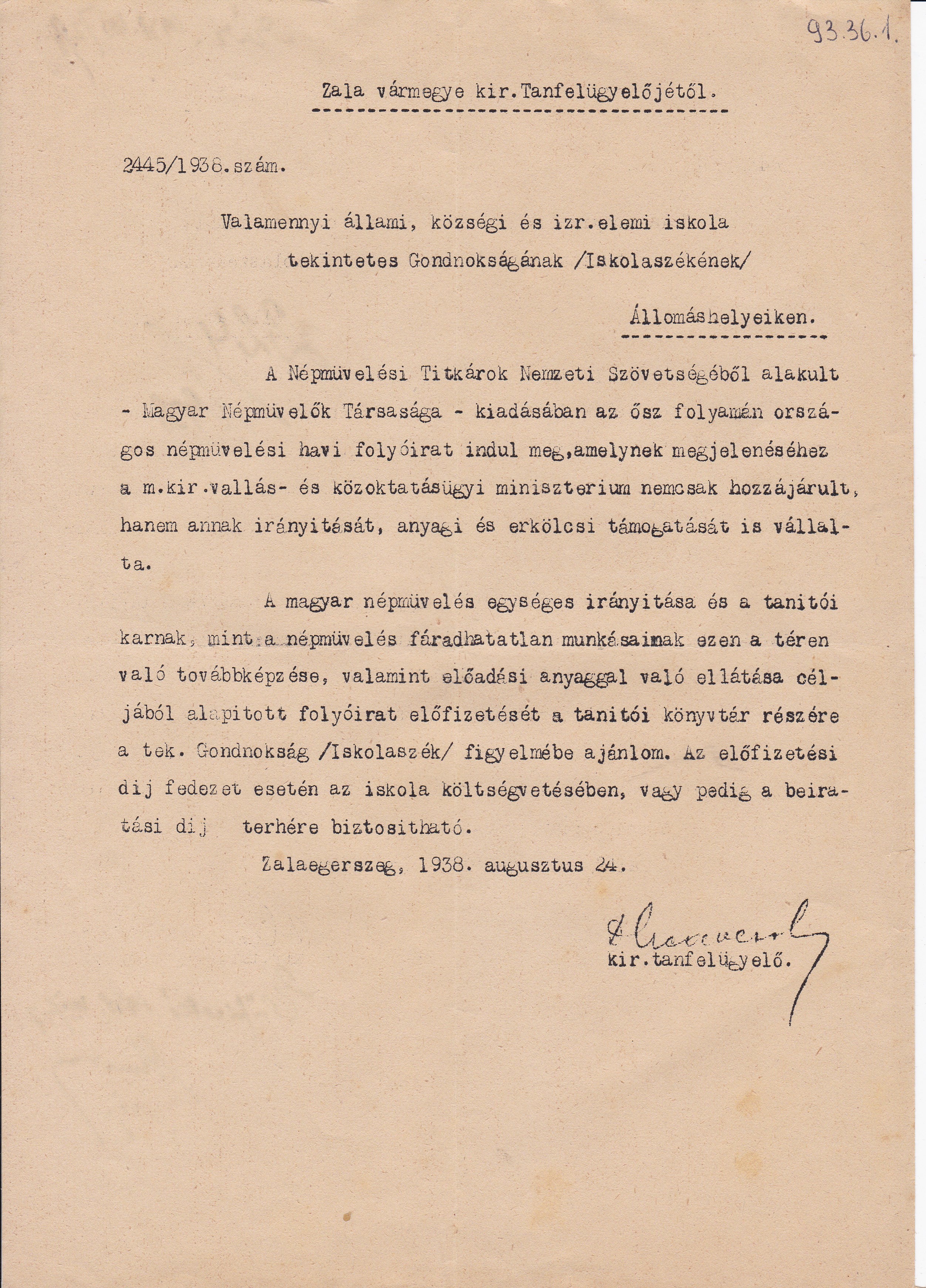 Népművelés folyóirat ajánlása (Tapolcai Városi Múzeum CC BY-NC-SA)
