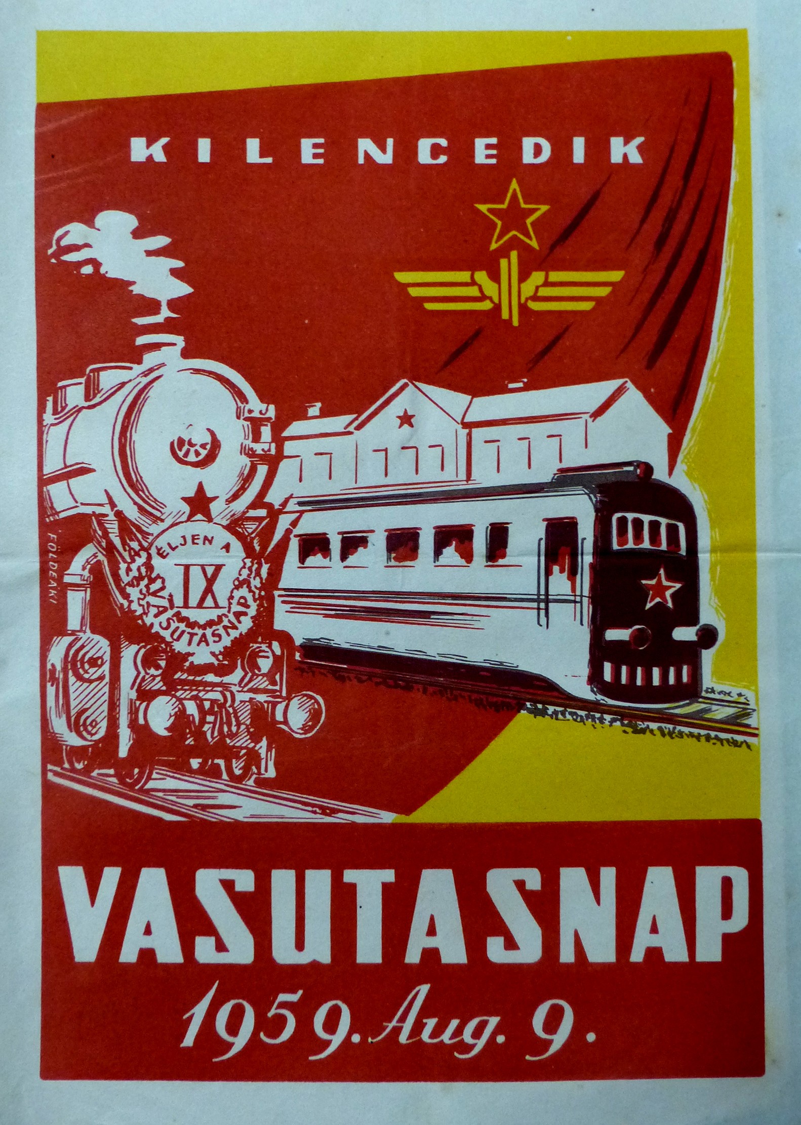 Vasutasnapi plakát (Tapolcai Városi Múzeum CC BY-NC-SA)