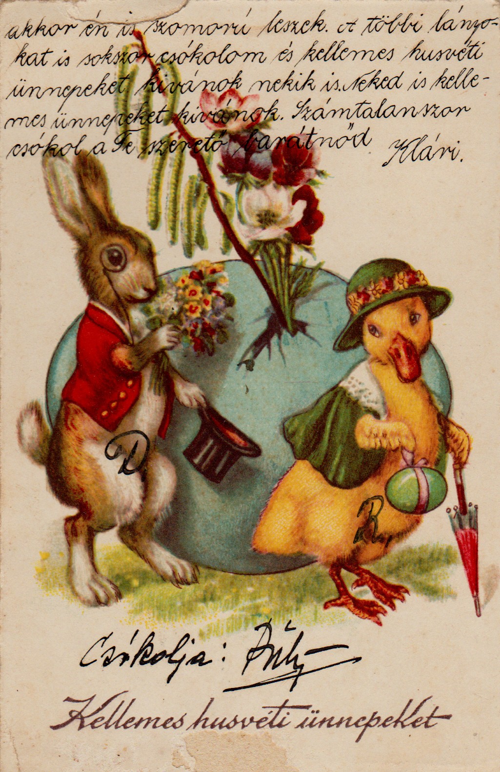 Húsvéti képeslap (Tapolcai Városi Múzeum CC BY-NC-SA)