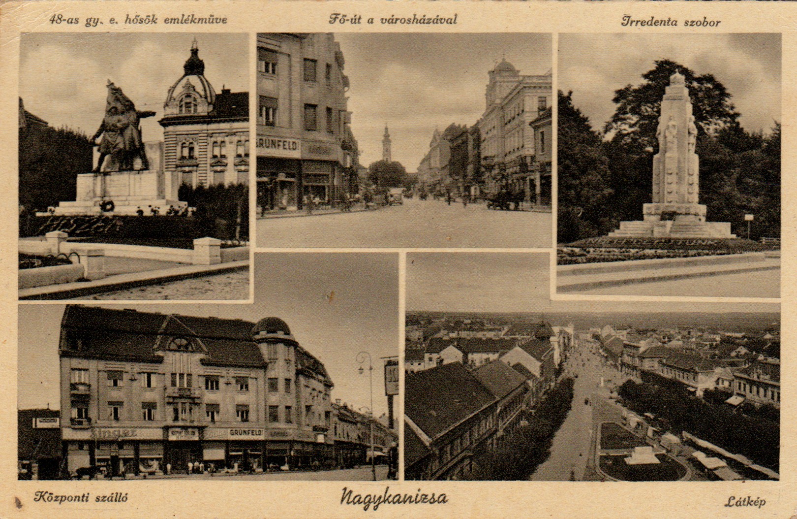 Nagykanizsai képeslap (Tapolcai Városi Múzeum CC BY-NC-SA)