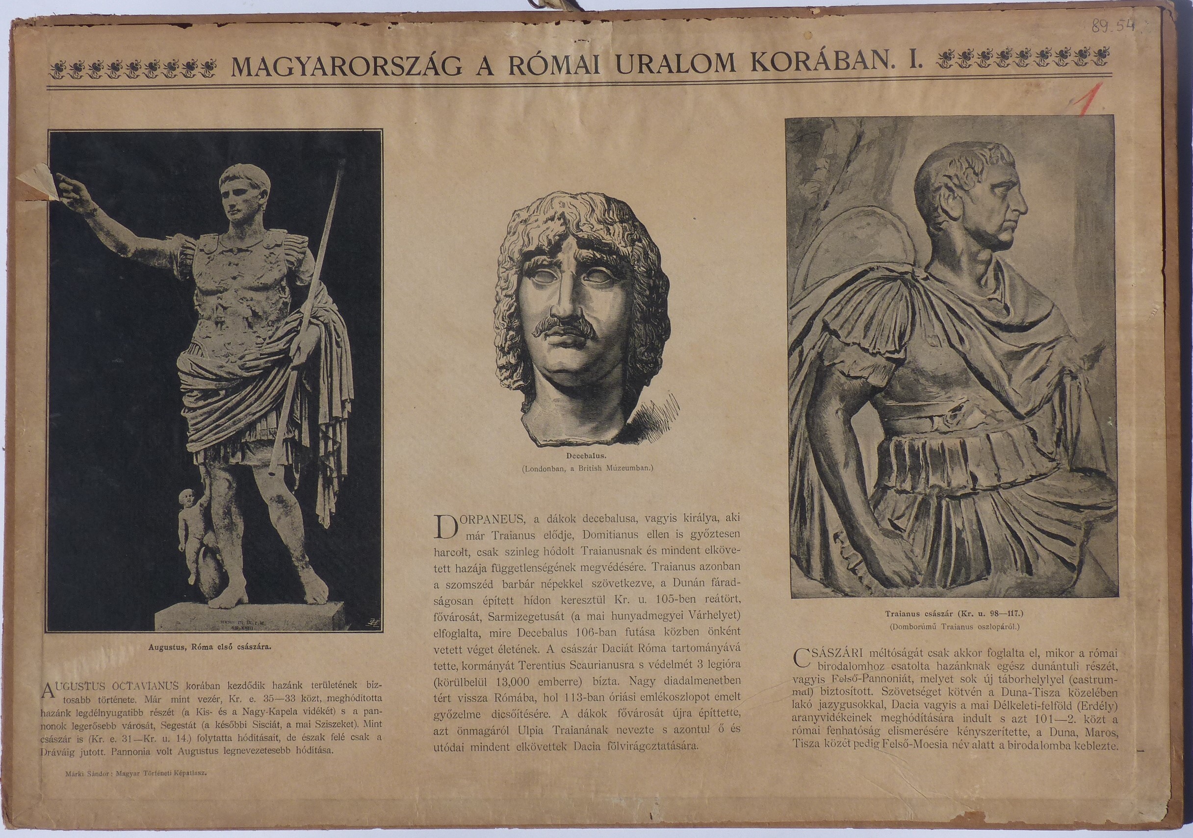 Szemléltető falikép. Magyarország a római uralom korában (Tapolcai Városi Múzeum CC BY-NC-SA)