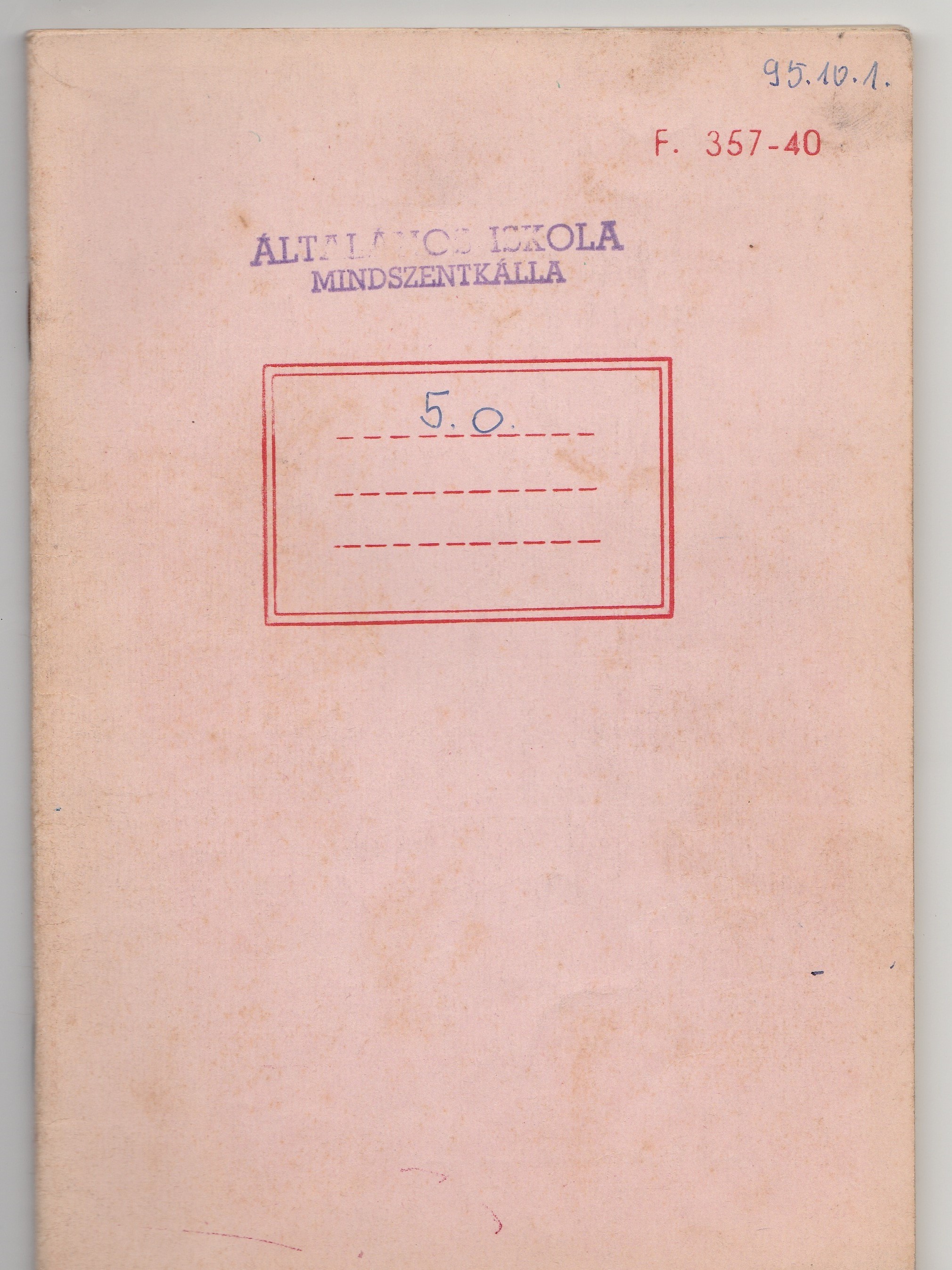 Óralátogatási jegyzőkönyv Mindszentkálláról (Tapolcai Városi Múzeum CC BY-NC-SA)