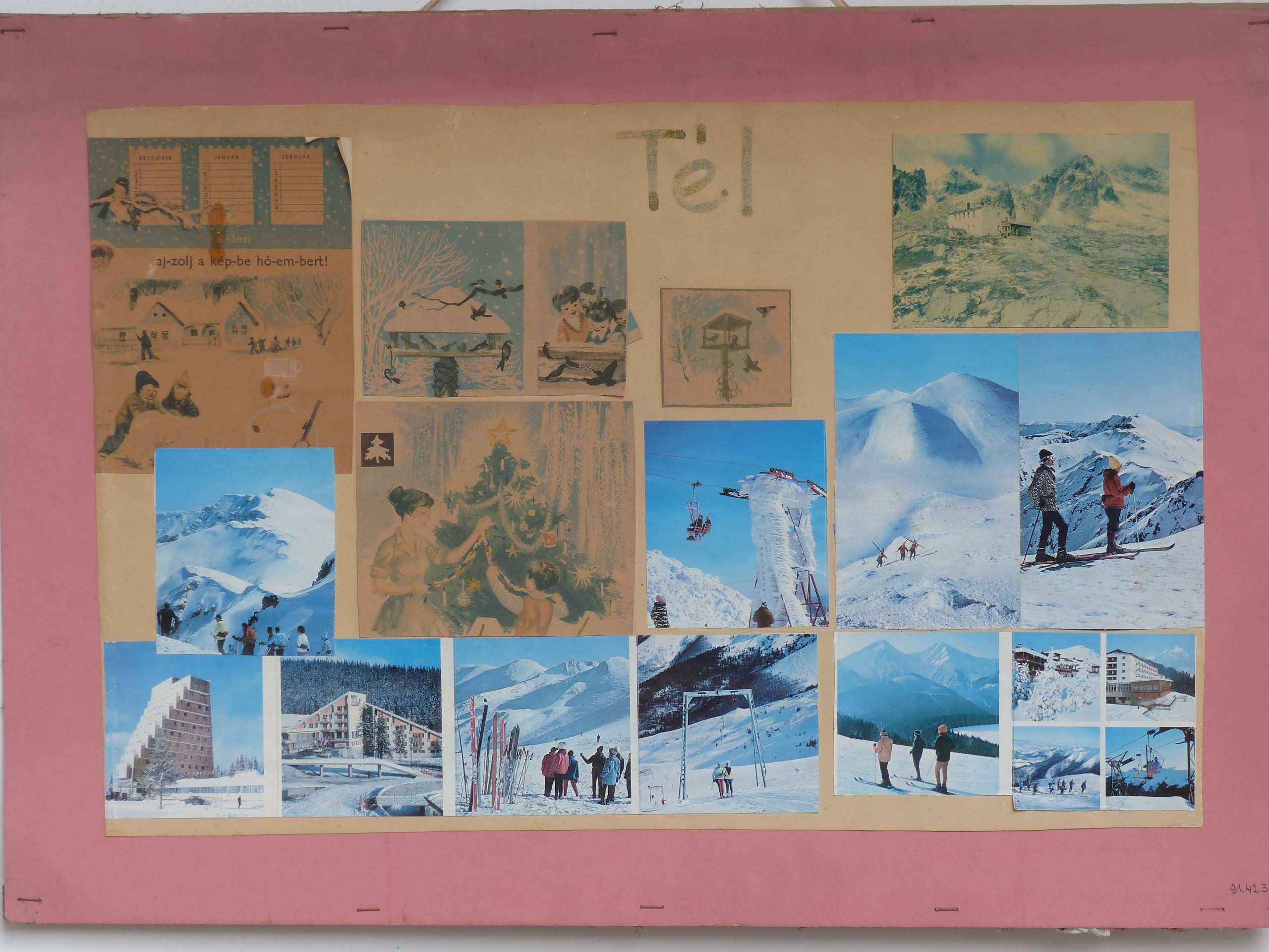 Szemléltető falikép. Tél (Tapolcai Városi Múzeum CC BY-NC-SA)