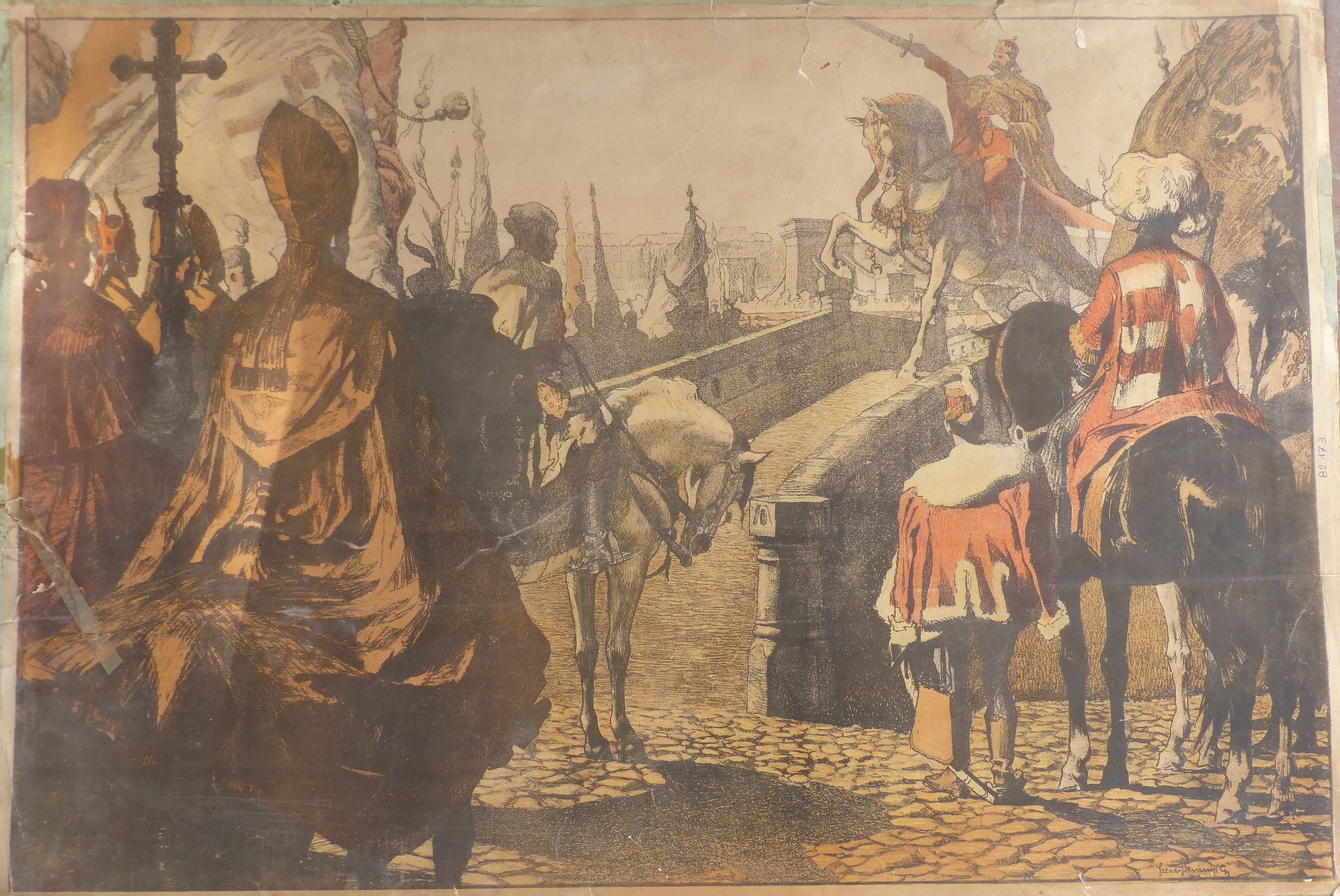 Ferenc József koronázása faliképen (Tapolcai Városi Múzeum CC BY-NC-SA)