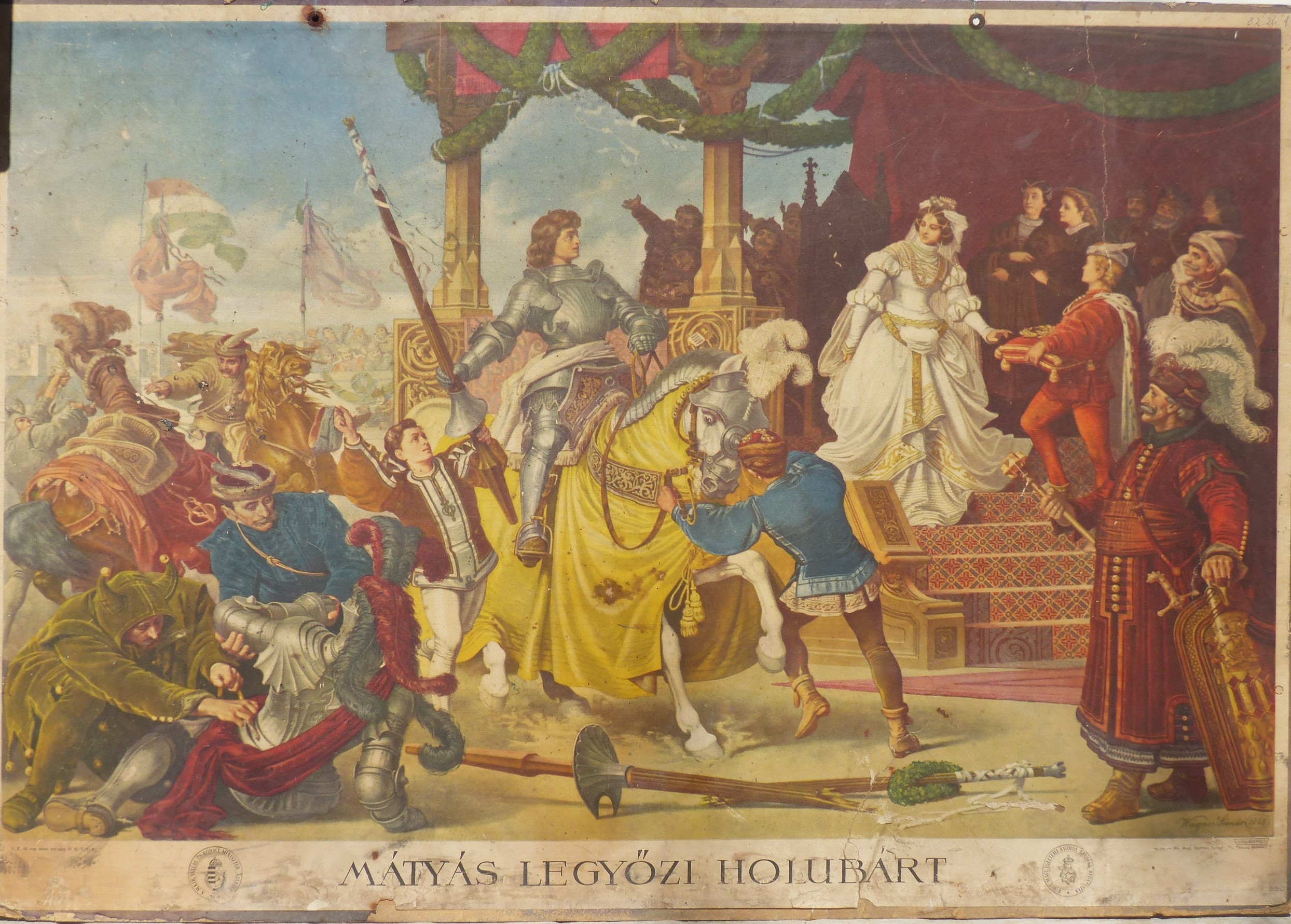 Mátyás legyőzi Holubárt c. falikép (Tapolcai Városi Múzeum CC BY-NC-SA)